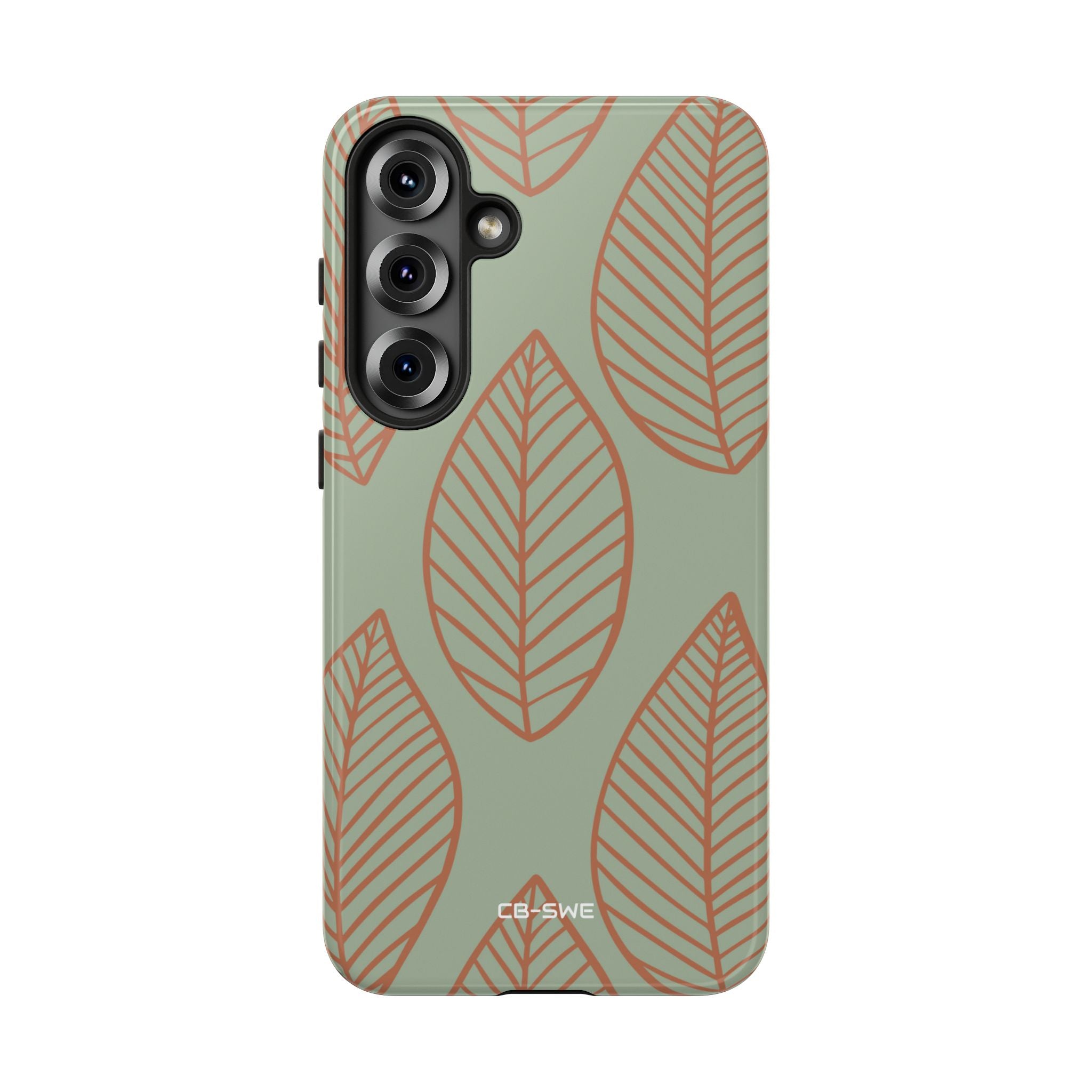 Mint and Orange Leaves - Samsung Case
