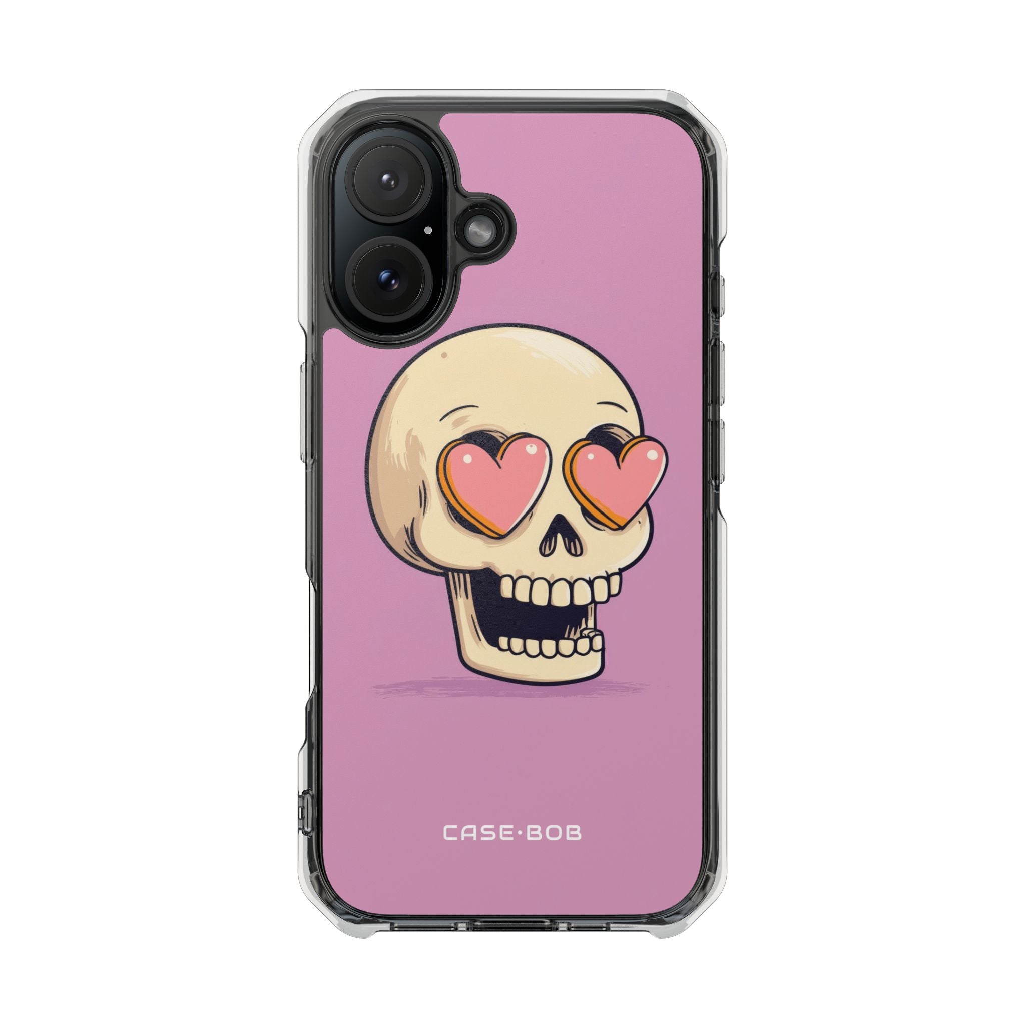 Heart Eyed Skull iPhone 16 Case - Impact