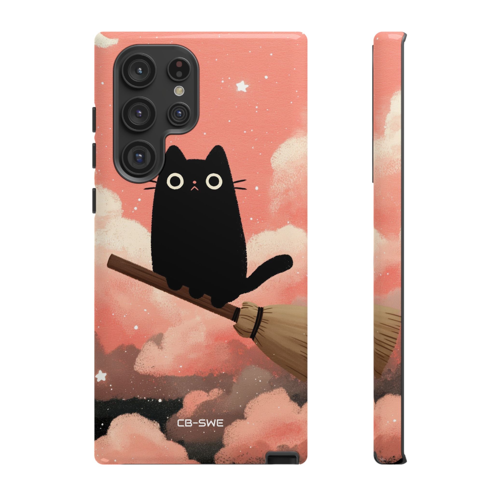 Cat Rides Broom - Samsung Case