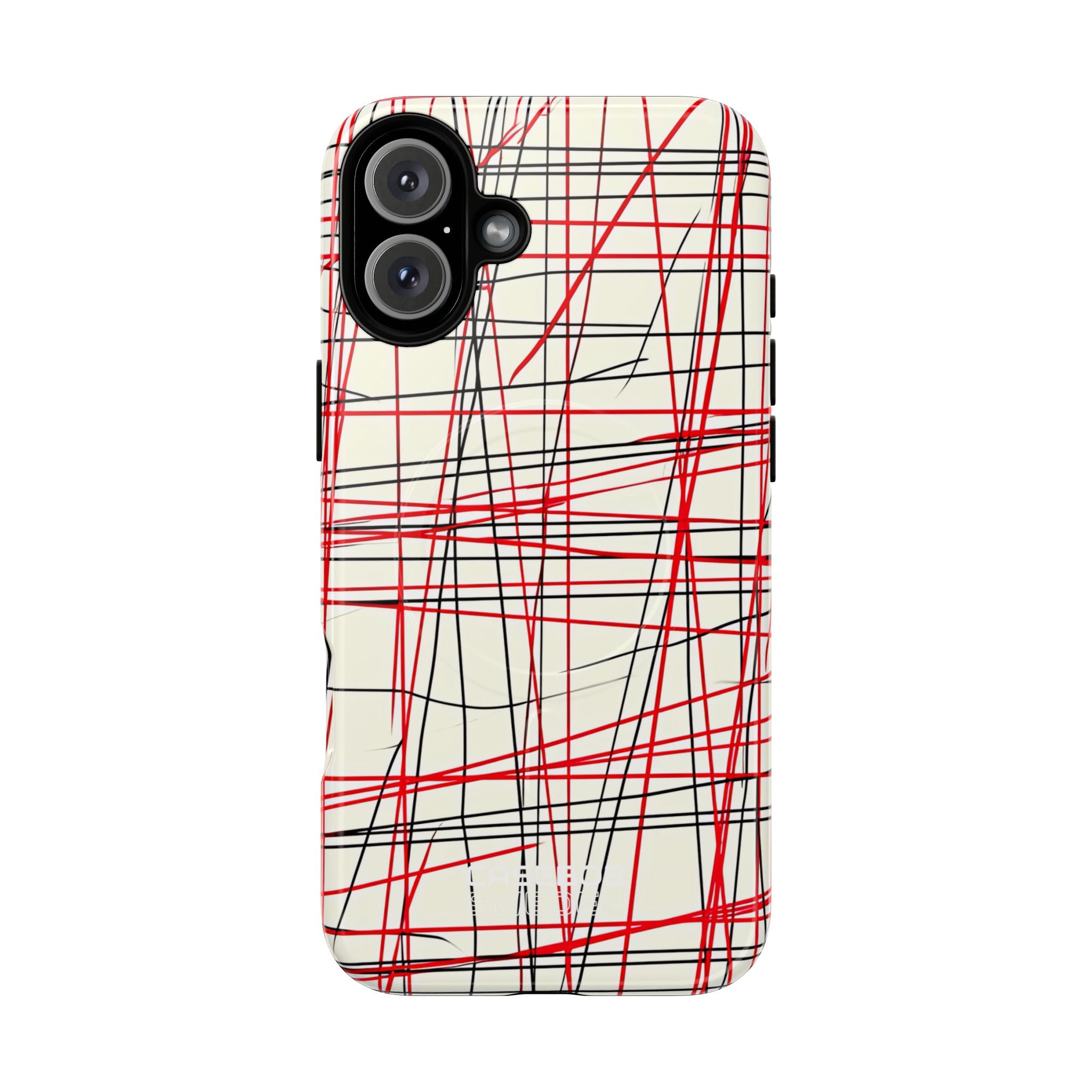 Crimson Wire Tangle iPhone 16 - Tough+