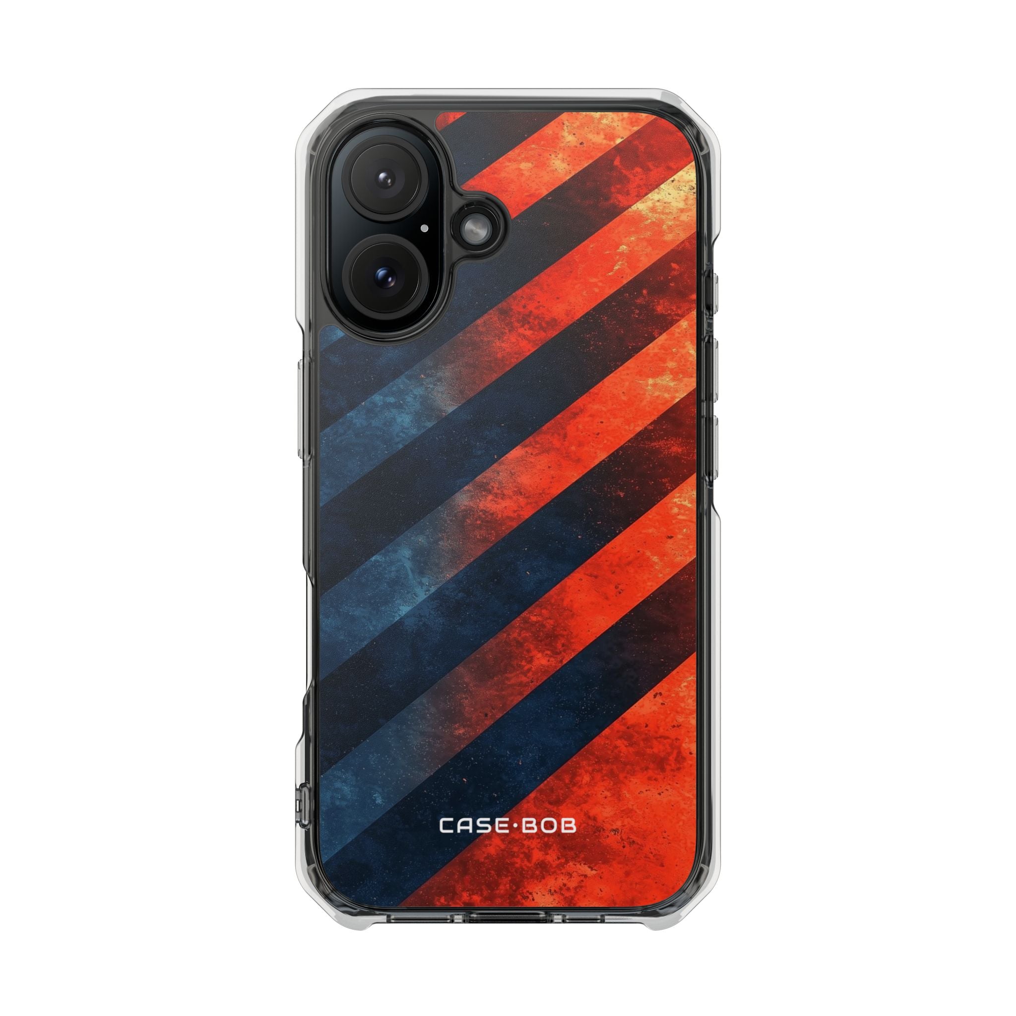 Diagonal Stripes Blaze iPhone 15 Case - Impact