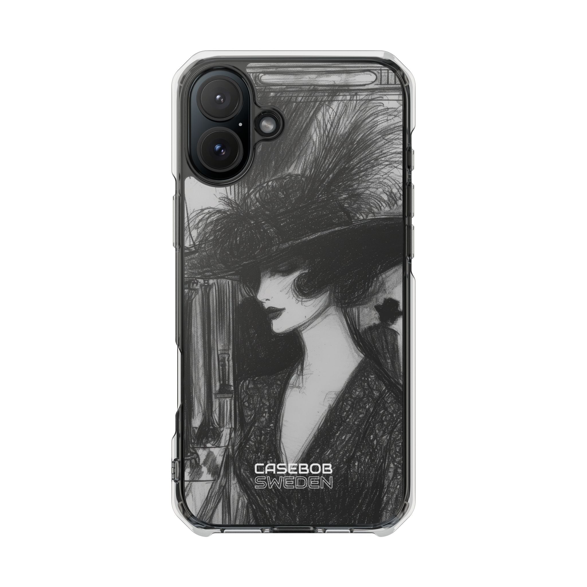 Vintage Feather Elegance iPhone 16 - Impact Clear+