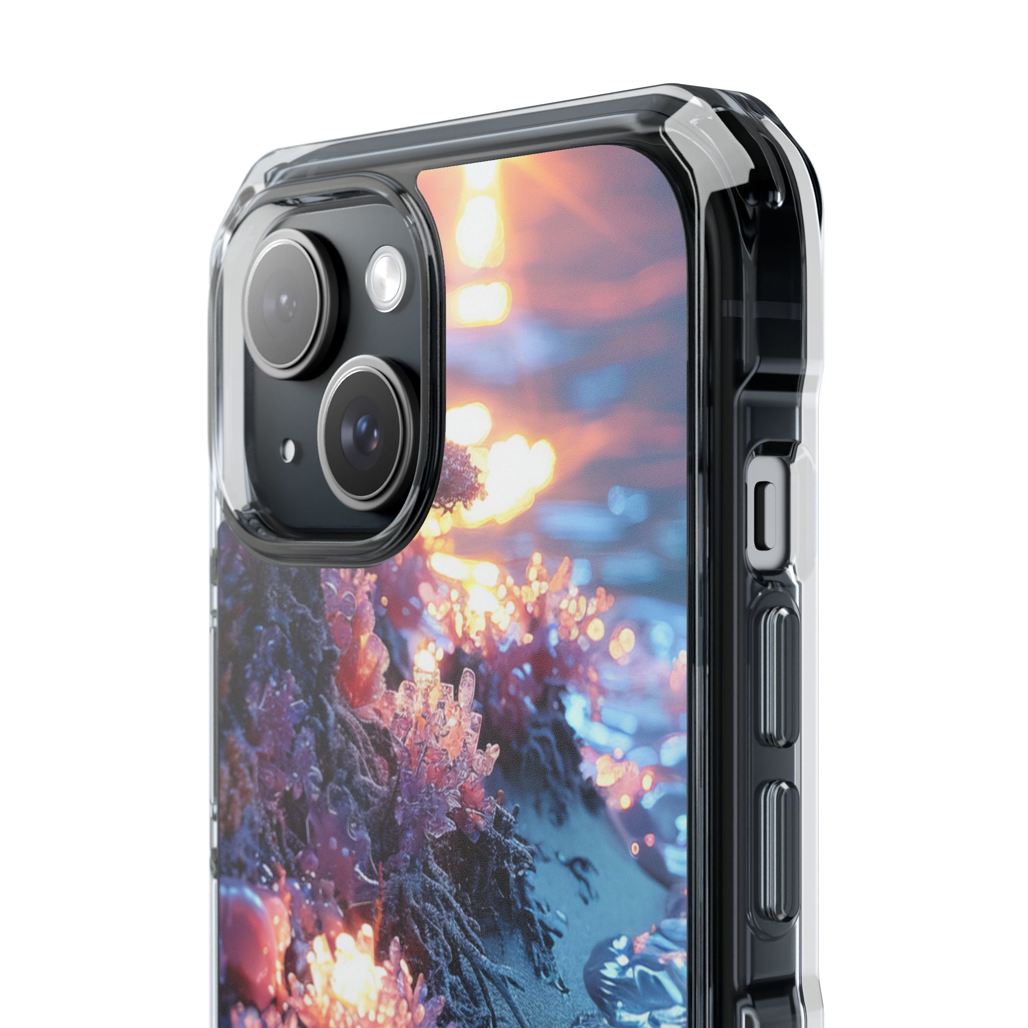 Crystal Sunset Shore iPhone 15 - Impact Clear+