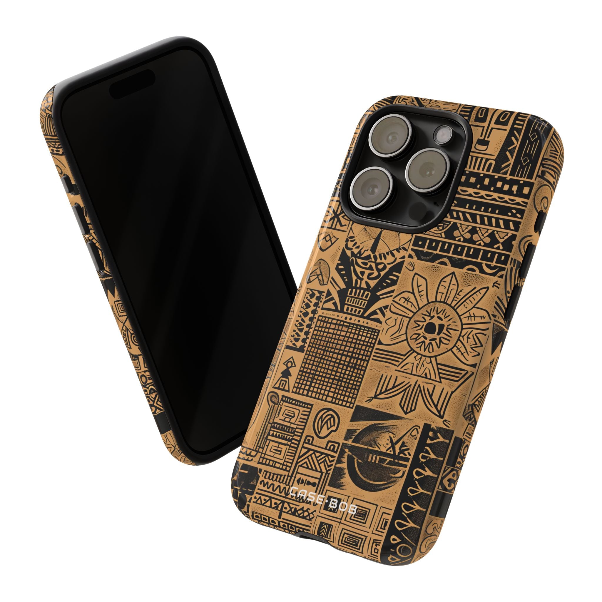 Tribal Faces iPhone 15 Pro Case - Tough