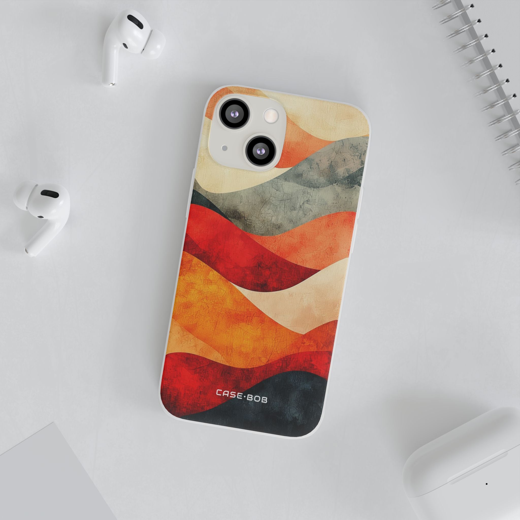 Cracked Wave Sunset iPhone 13 mini Case - Soft