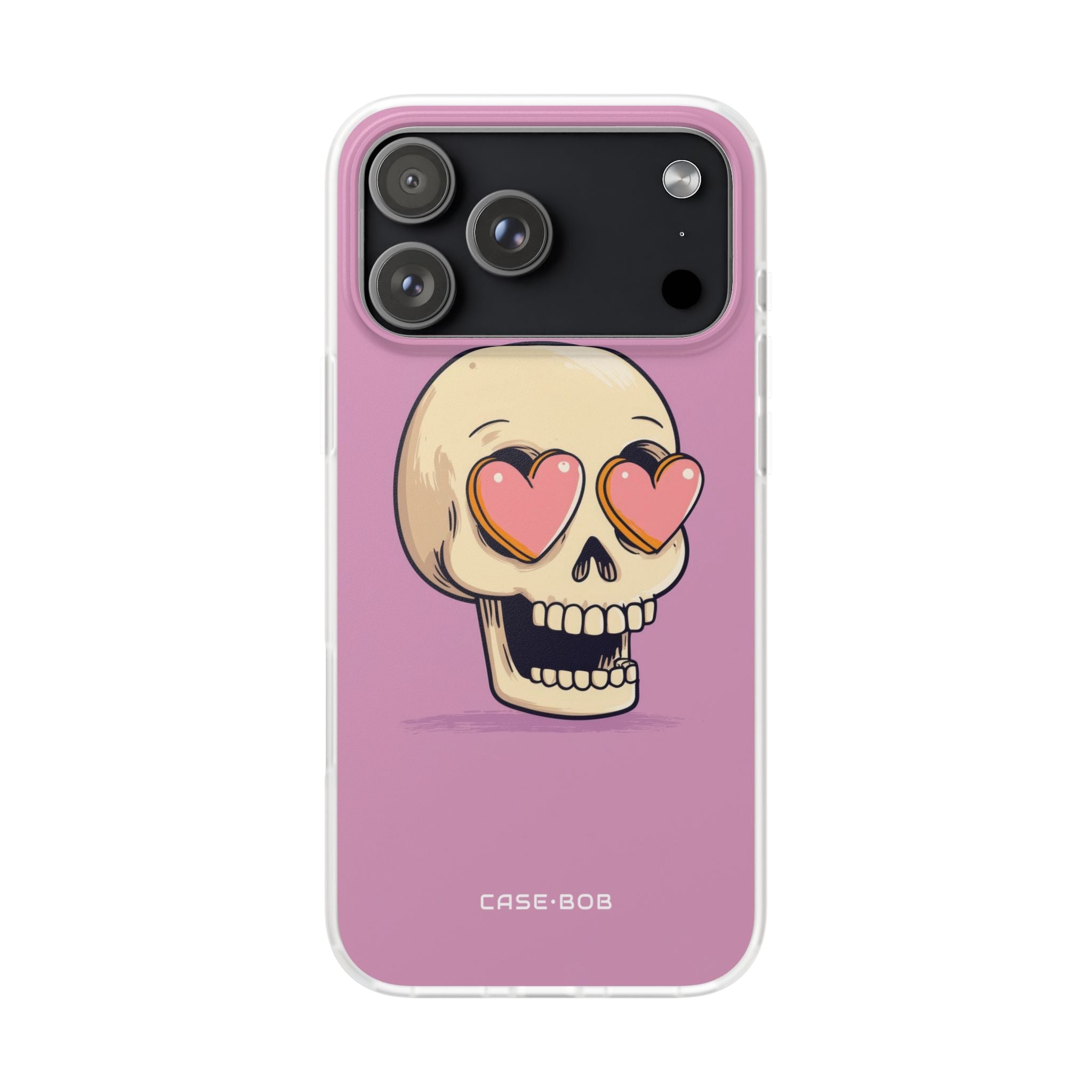 Heart Eyed Skull iPhone 17 Pro Max Case - Soft