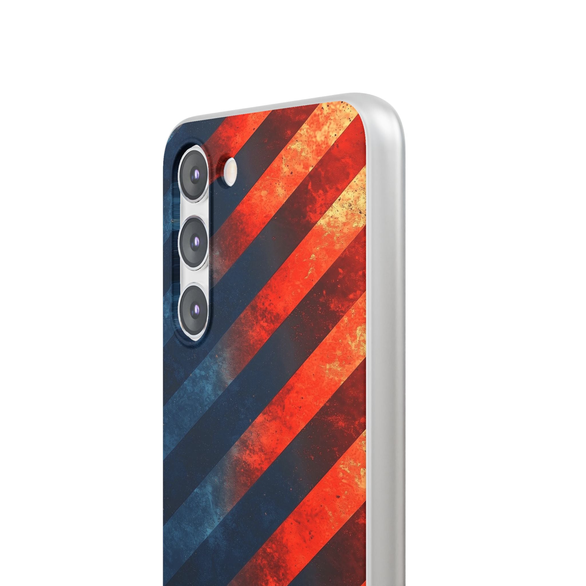 Diagonal Stripes Blaze Samsung S23 Plus Case - Soft