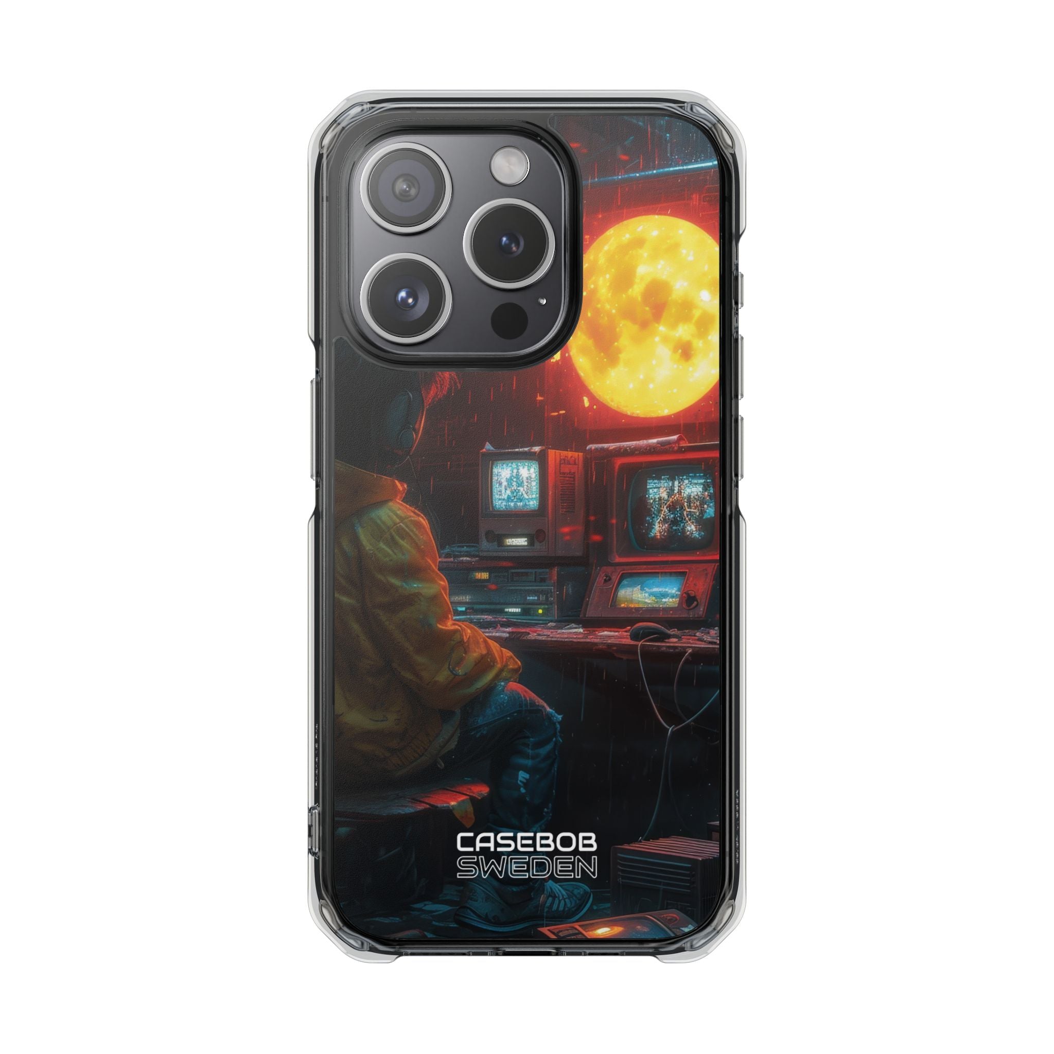 Cyberpunk Rain Room iPhone 15 - Impact Clear+