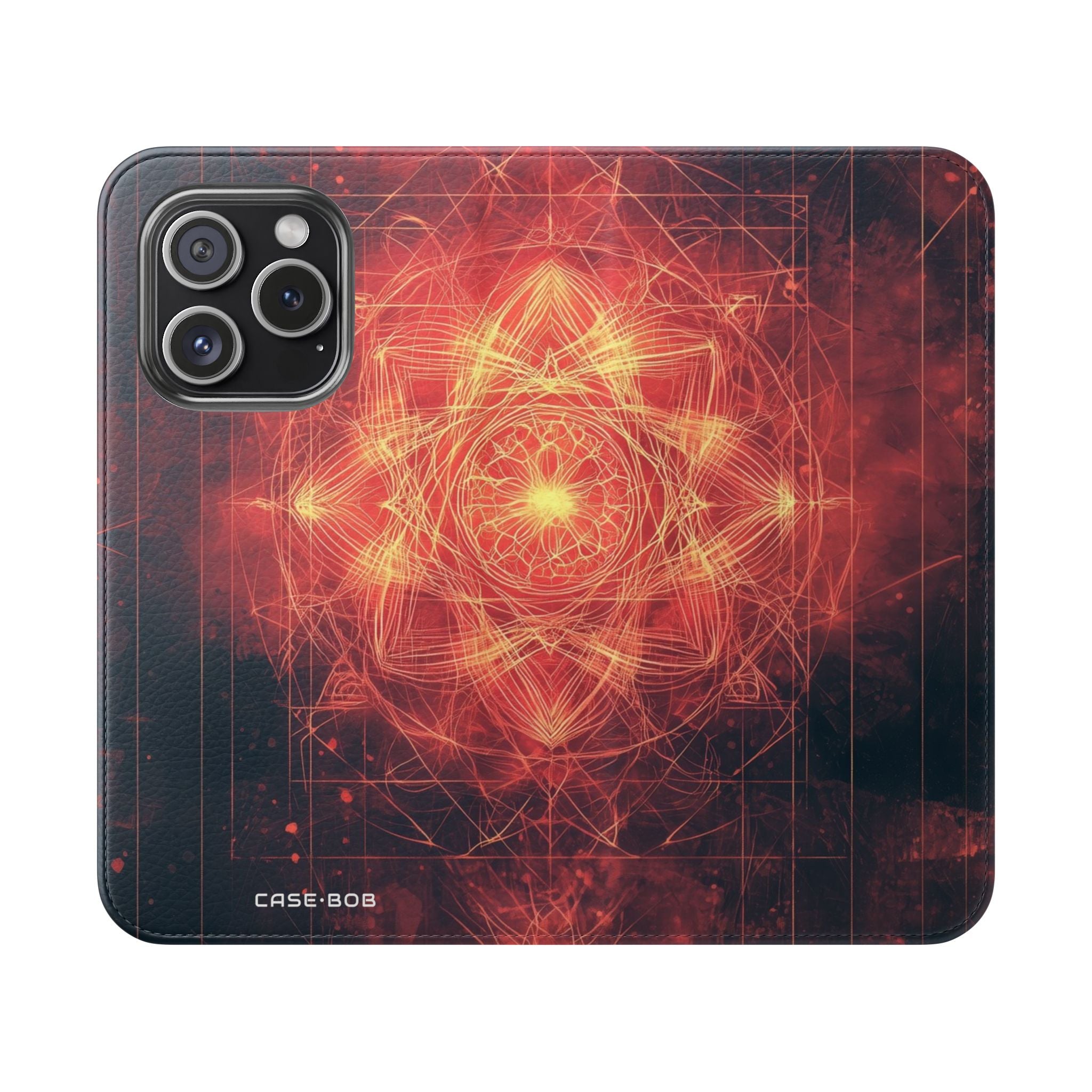 Glowing Mandala - iPhone 15 Pro Case - Wallet