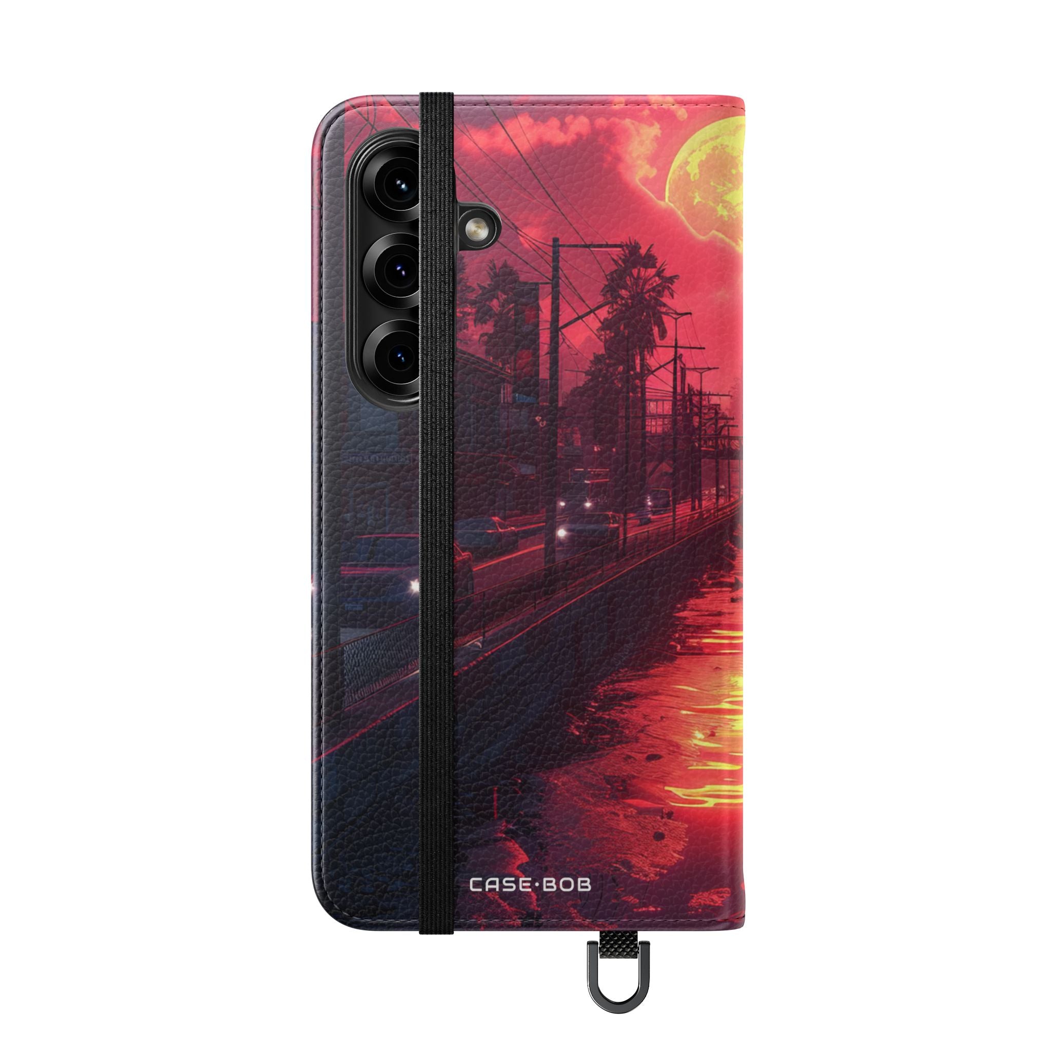 keltainen kuu heijastus - Samsung S25 Case - lompakko