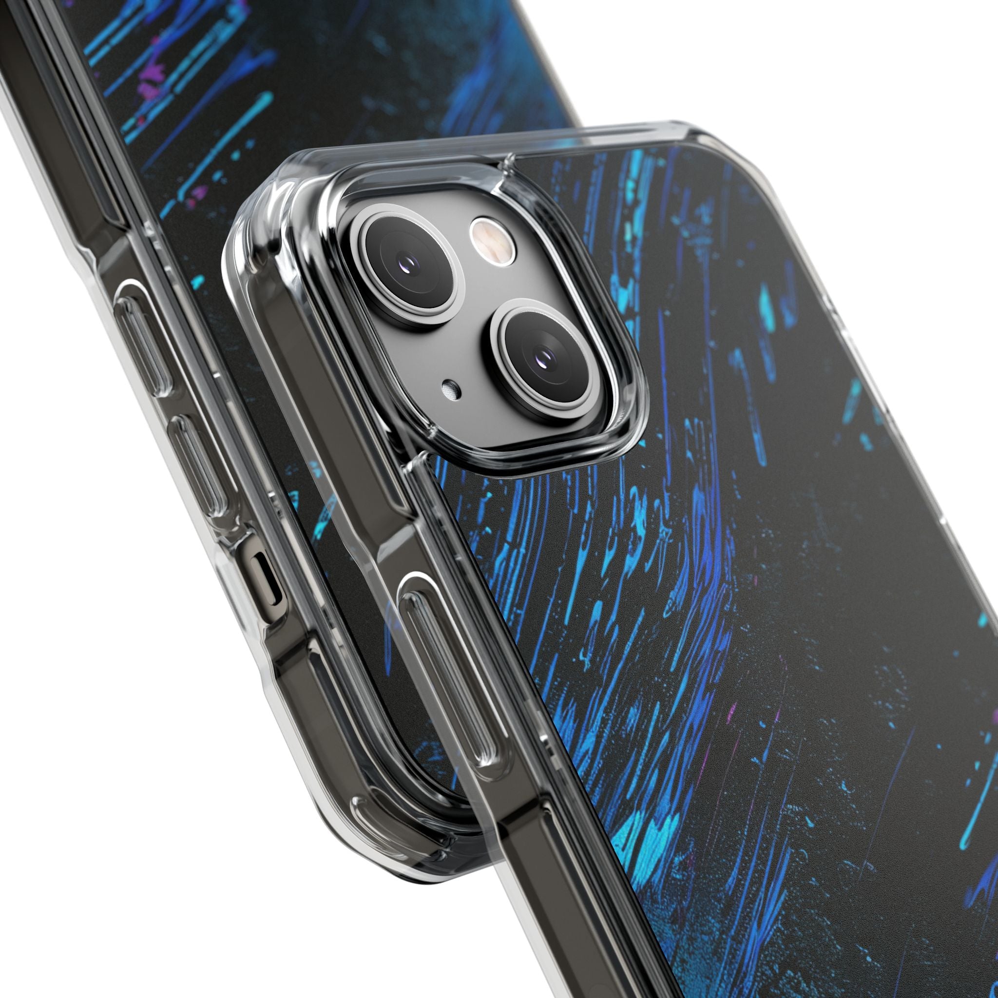 Middernachtblauwe Stromen iPhone 14 - Impact Clear+