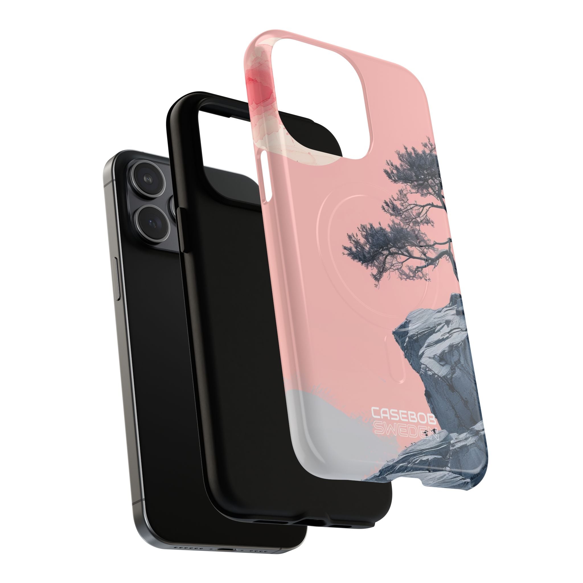 Solitudine sulla scogliera rosa iPhone 15 - Tough+