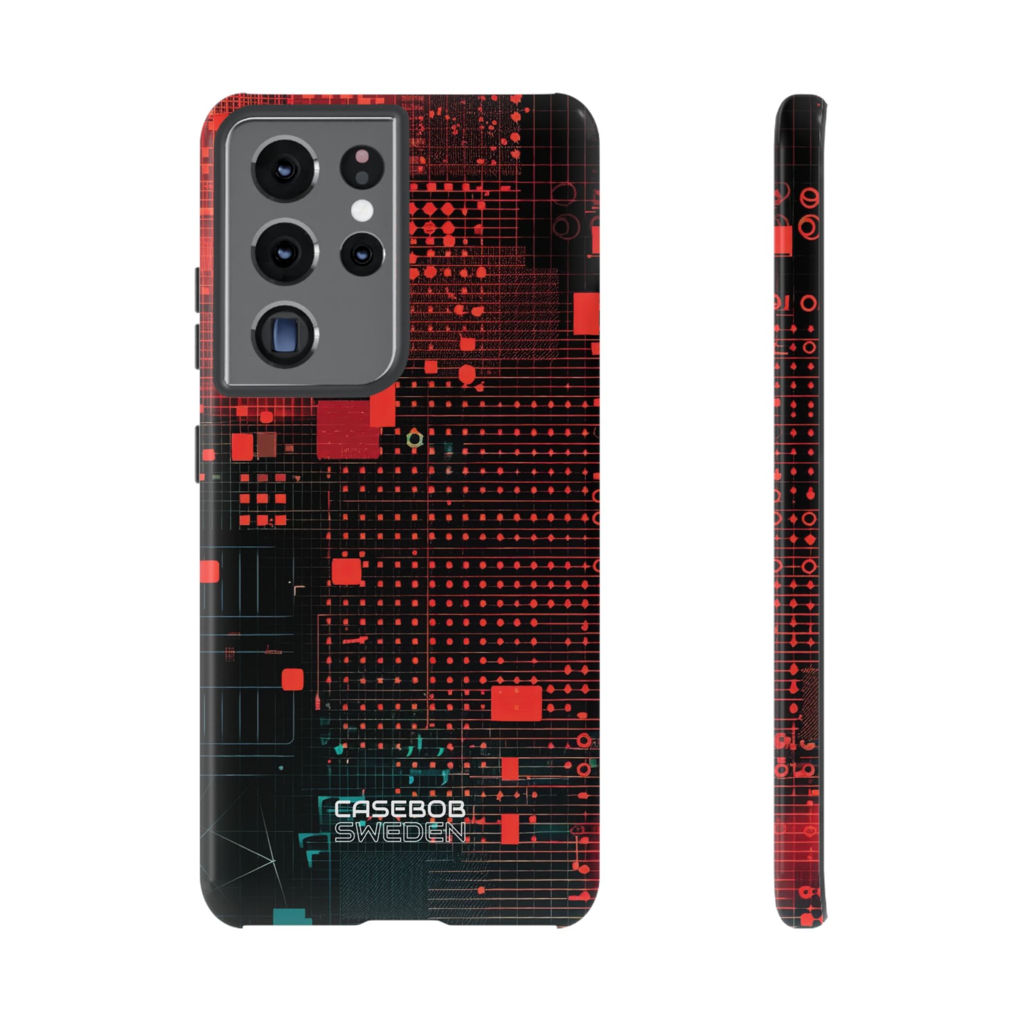 Crimson Circuit Grid Samsung S21 - Tough