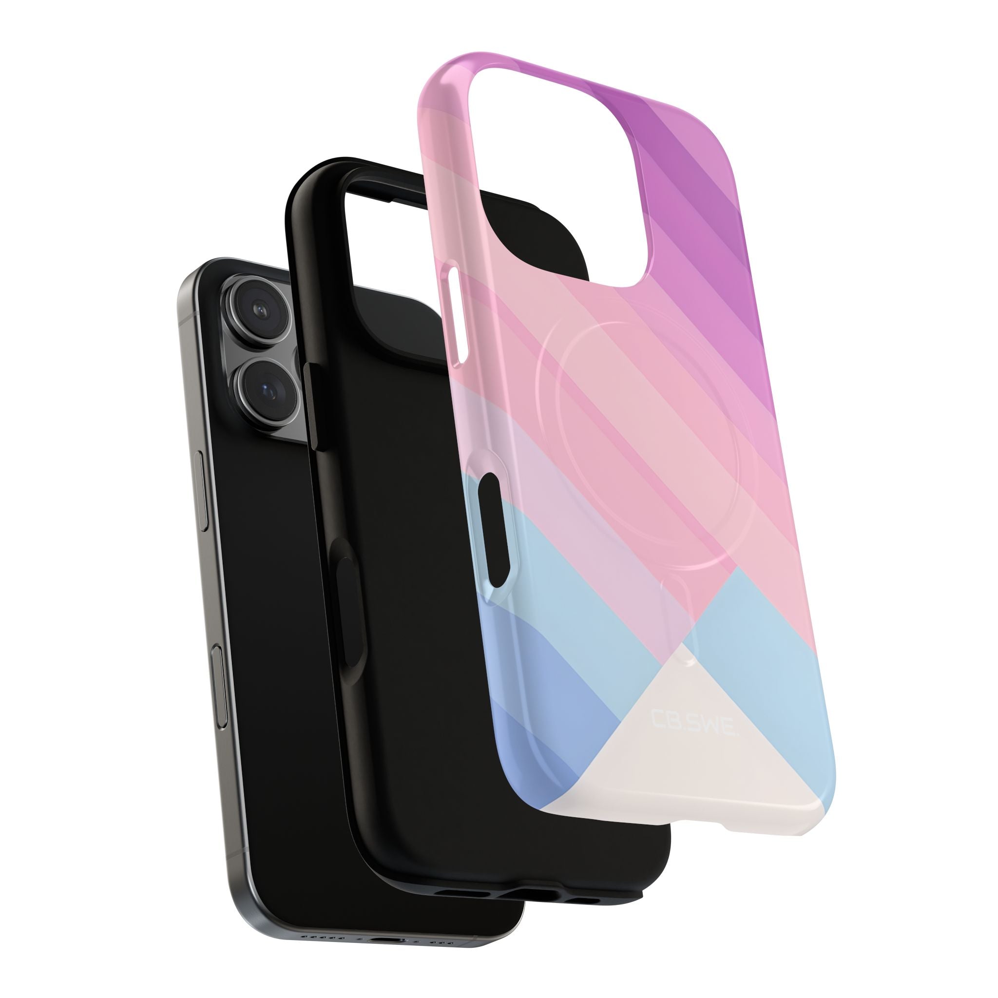 Pink Blue Gradient Layers iPhone 16 - Tough+