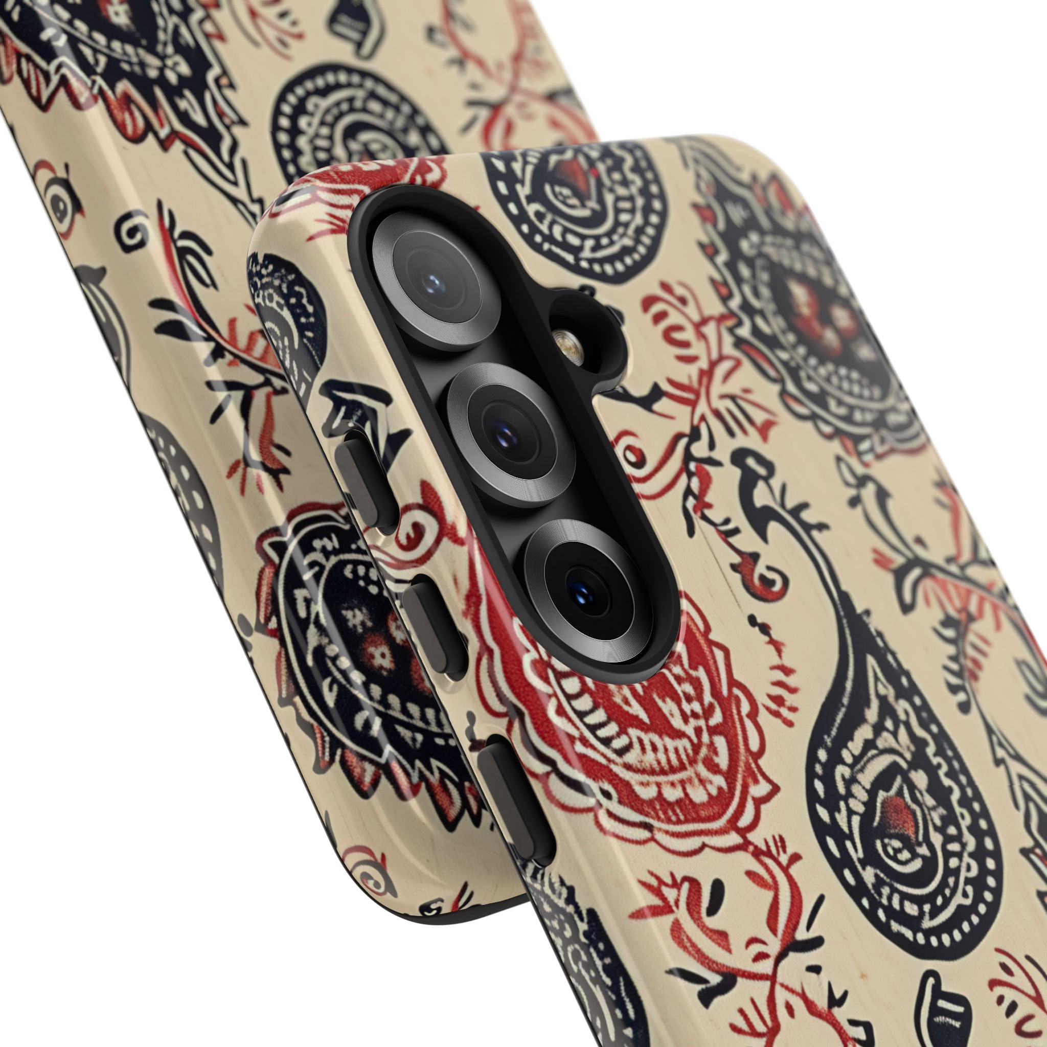 Navy Paisley Swirl Samsung S25 - Tough