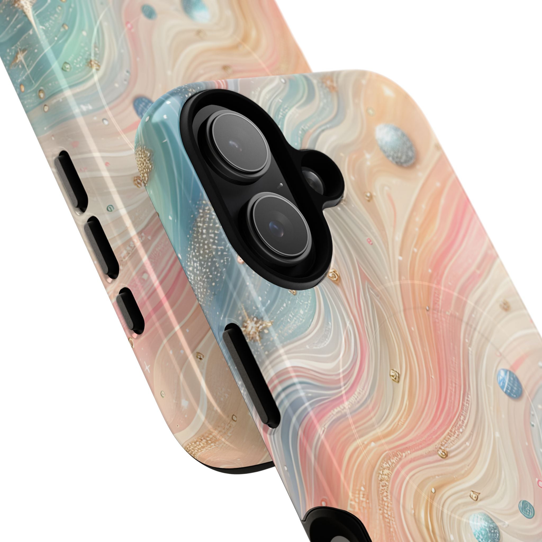 Iridescent Swirls iPhone 17 Case - Tough+