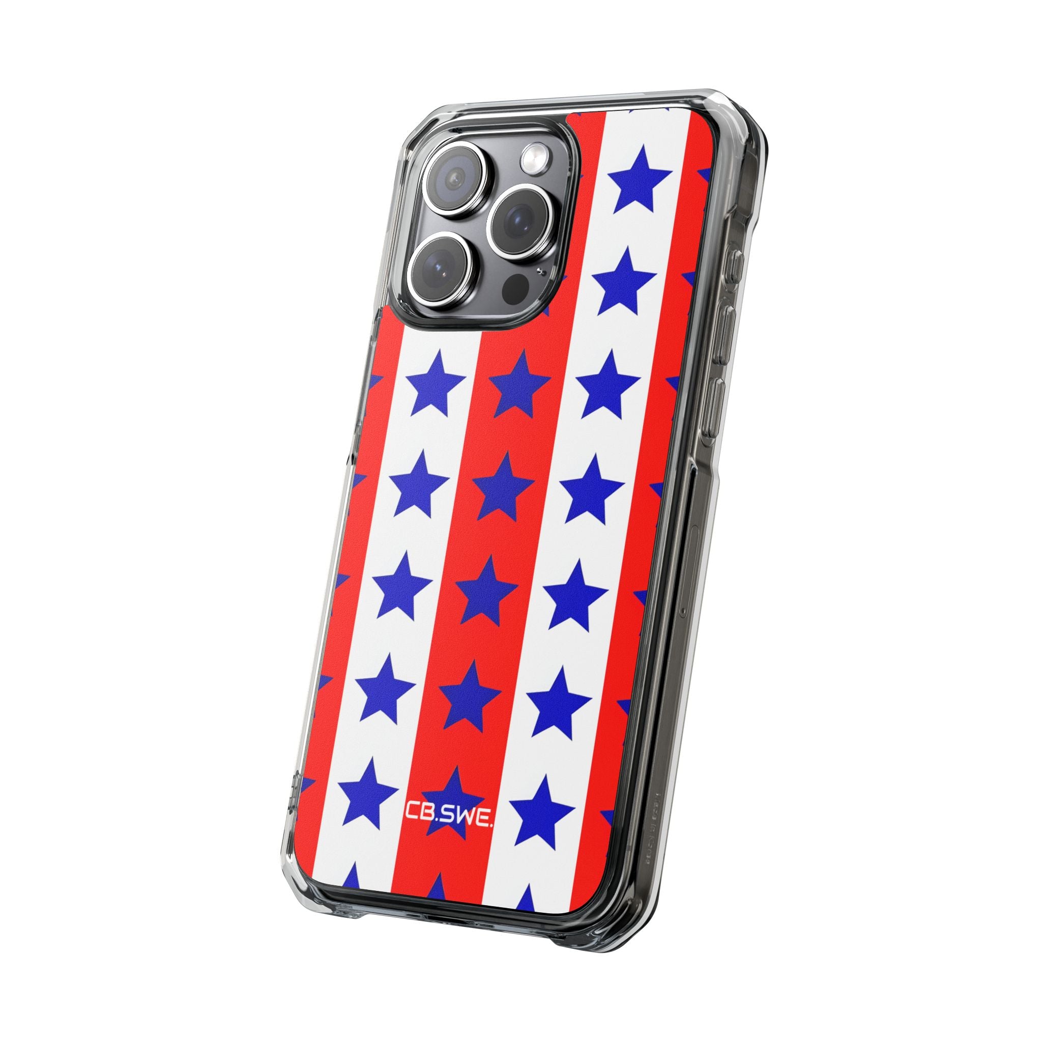 Patriotic American Flag Inspired Seamless iPhone 15 - Impact Clear+