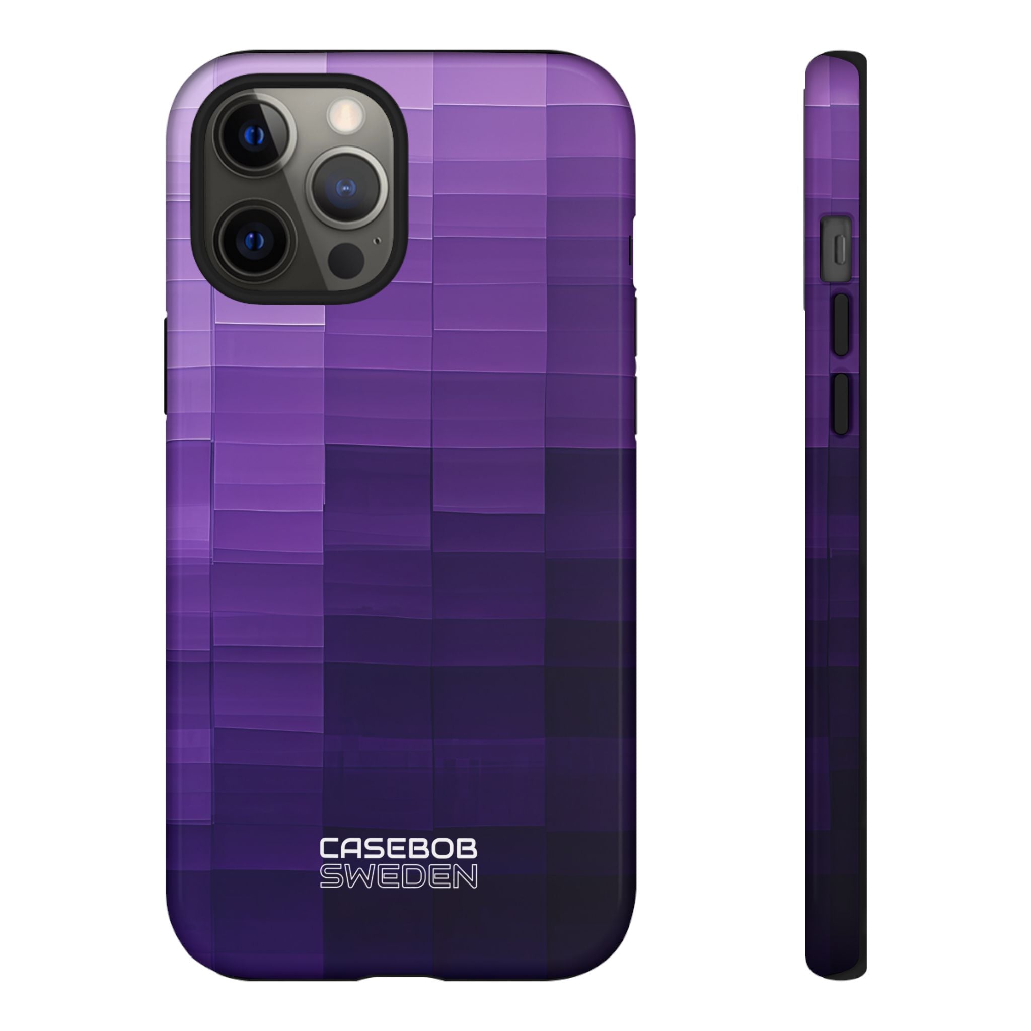 Purple Horizon Grid iPhone 12 - Tough