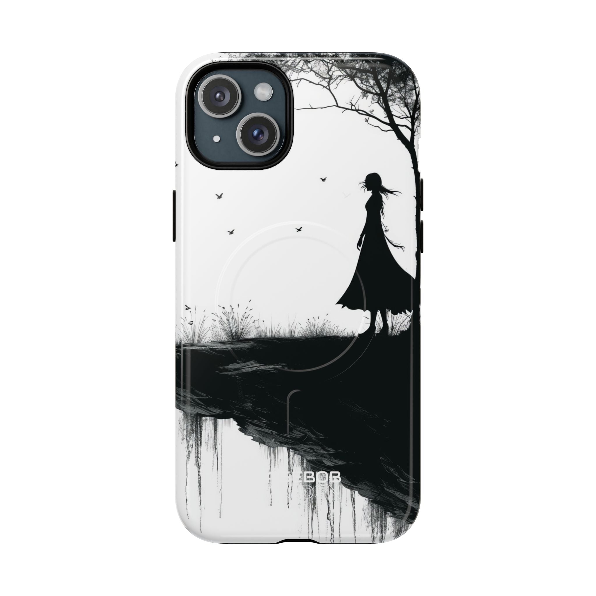 Silhouette sulla scogliera solitaria iPhone 15 - Tough+