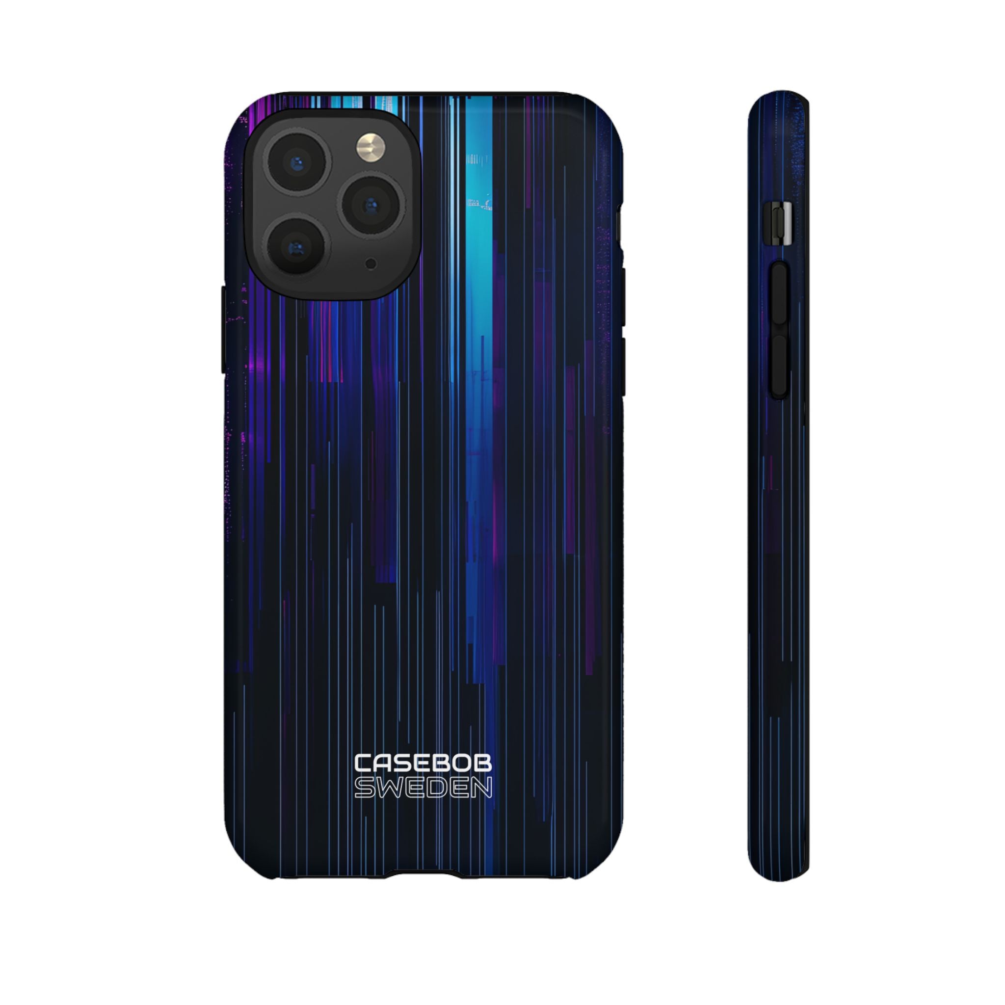 Neon Glitch Stripes iPhone 11 - Tough
