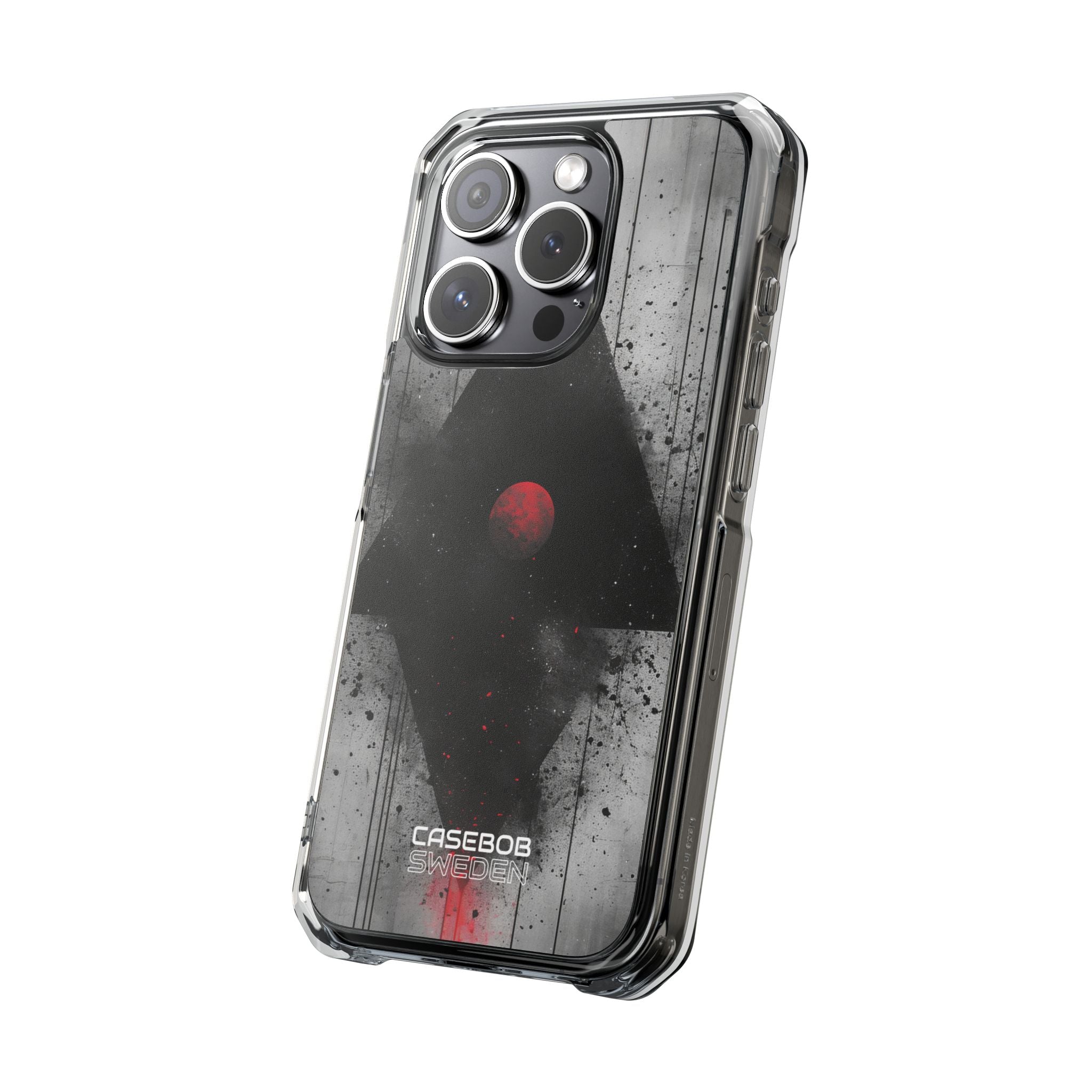 Crimson Core Geometry iPhone 15 - Impact Clear+