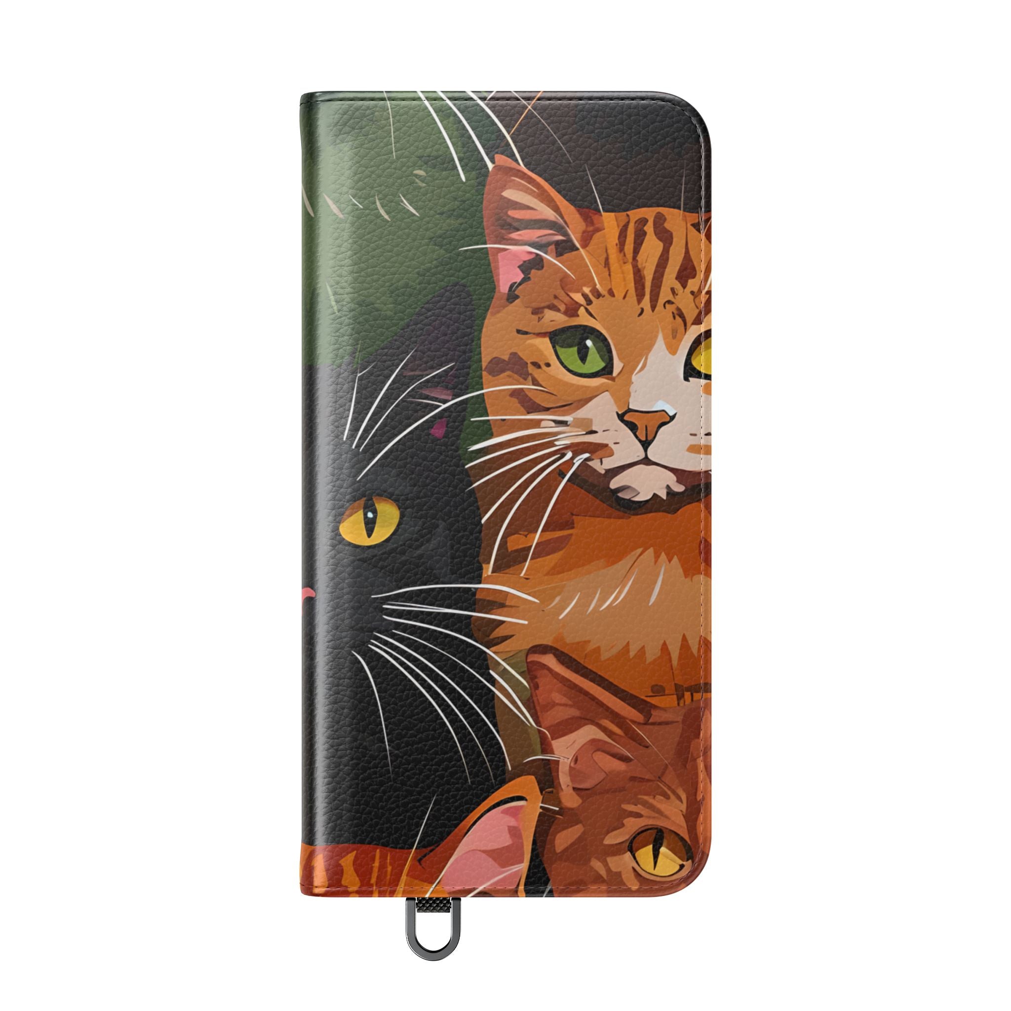 Cat Grid Neon - Samsung S25+ Case - Lompakko