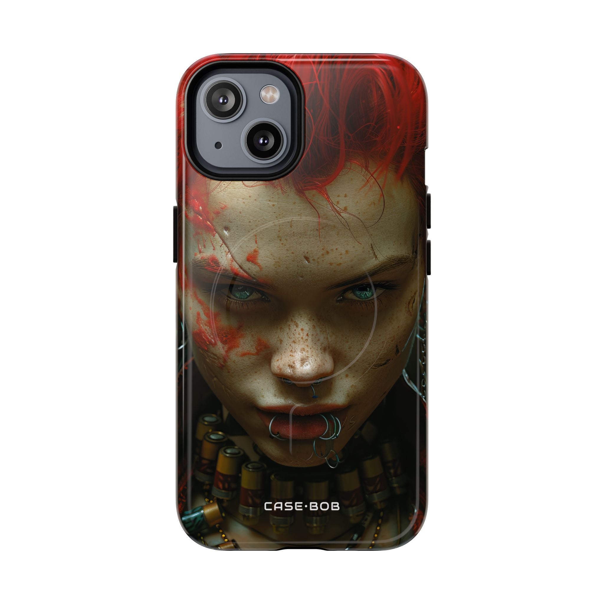 Red Spike Gaze iPhone 14 Case - Tough+