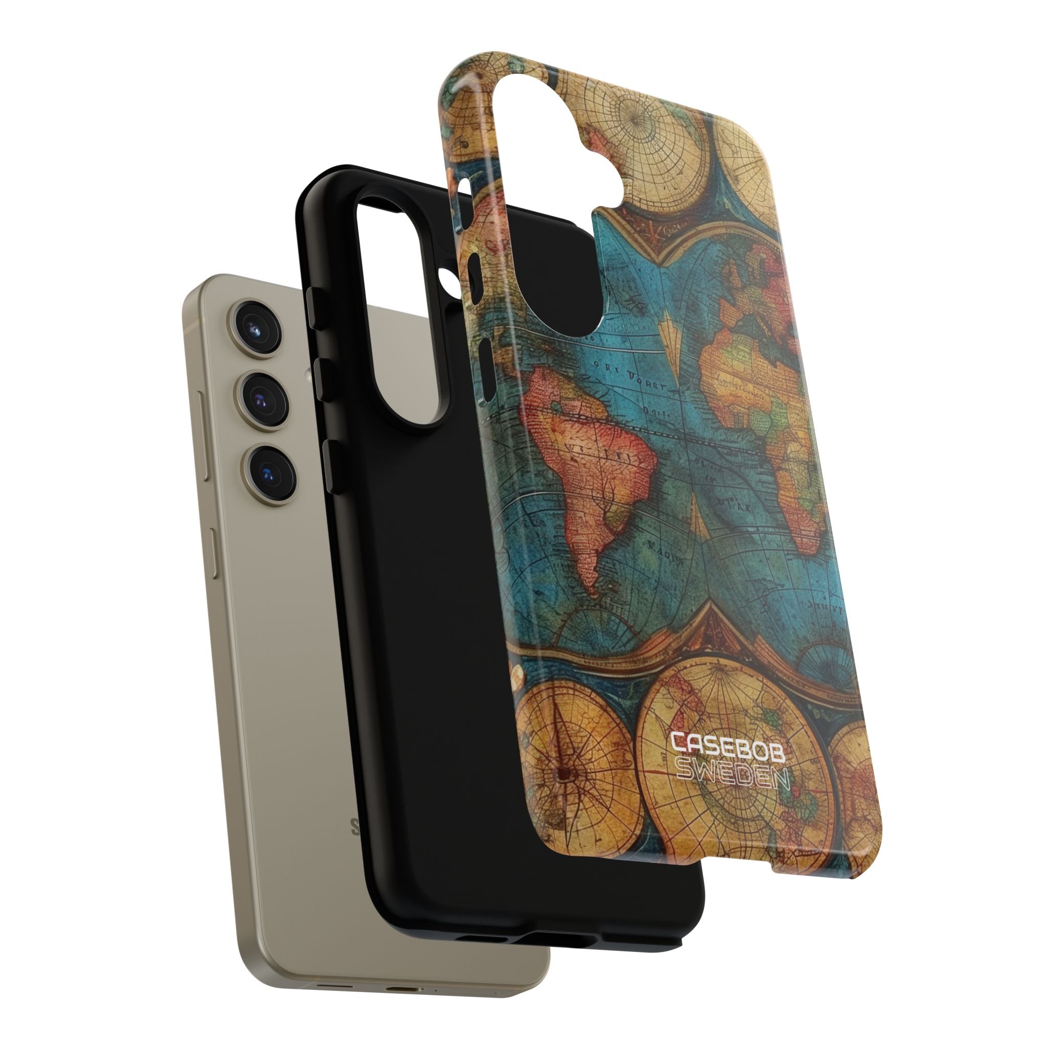 Vintage World Map Samsung S24 - Tough