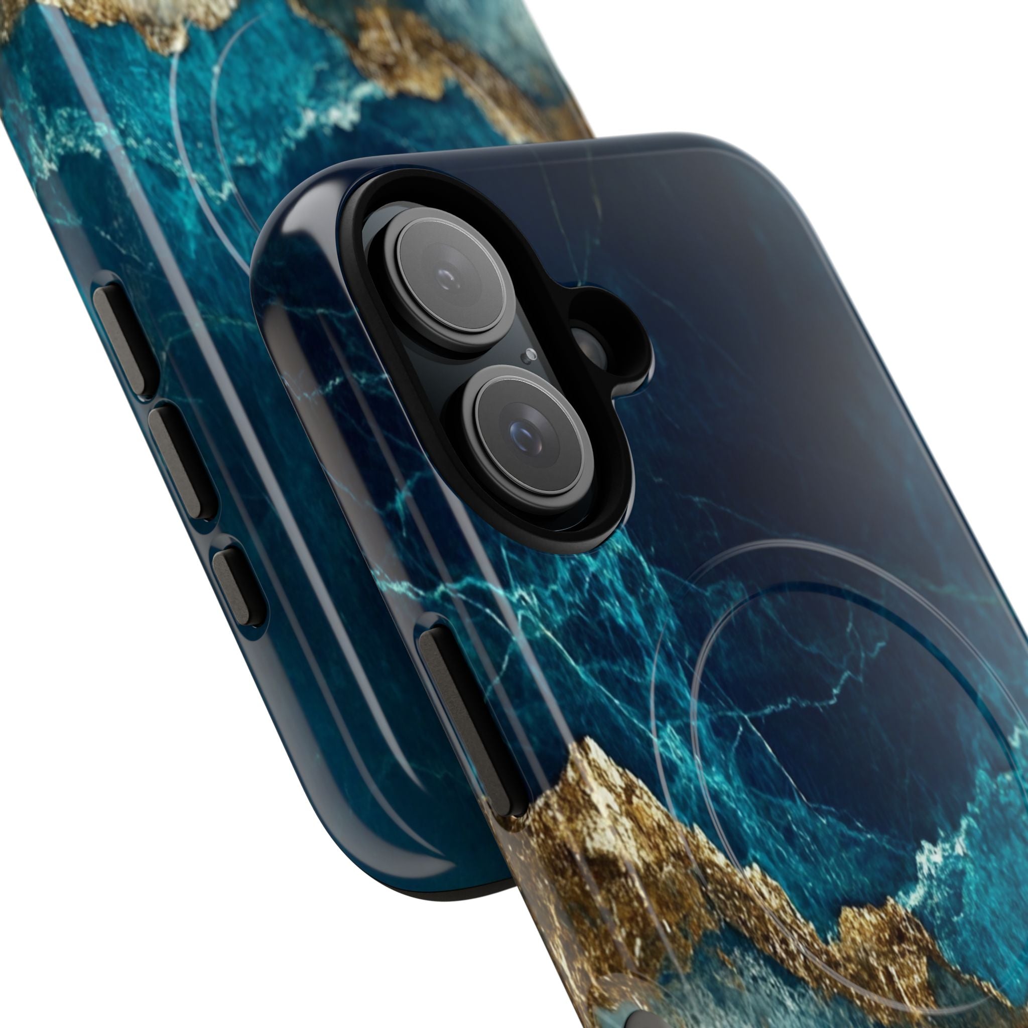 Jagged Gold Split iPhone 16 Case - Tough+