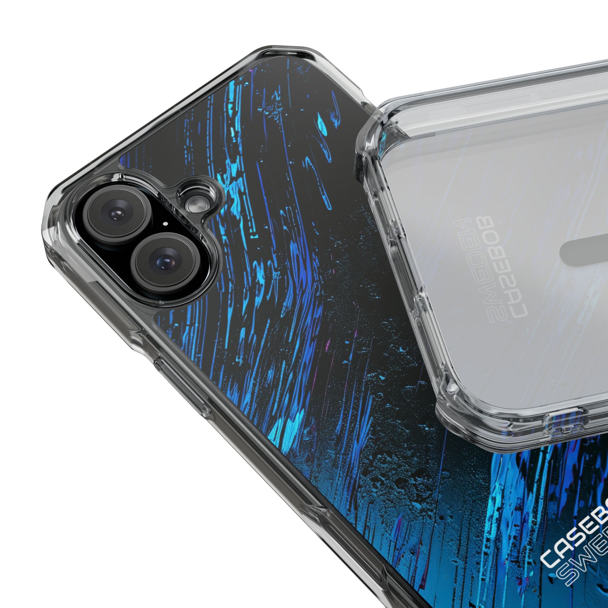 Midnight Blue Currents iPhone 16 - Impact Clear+