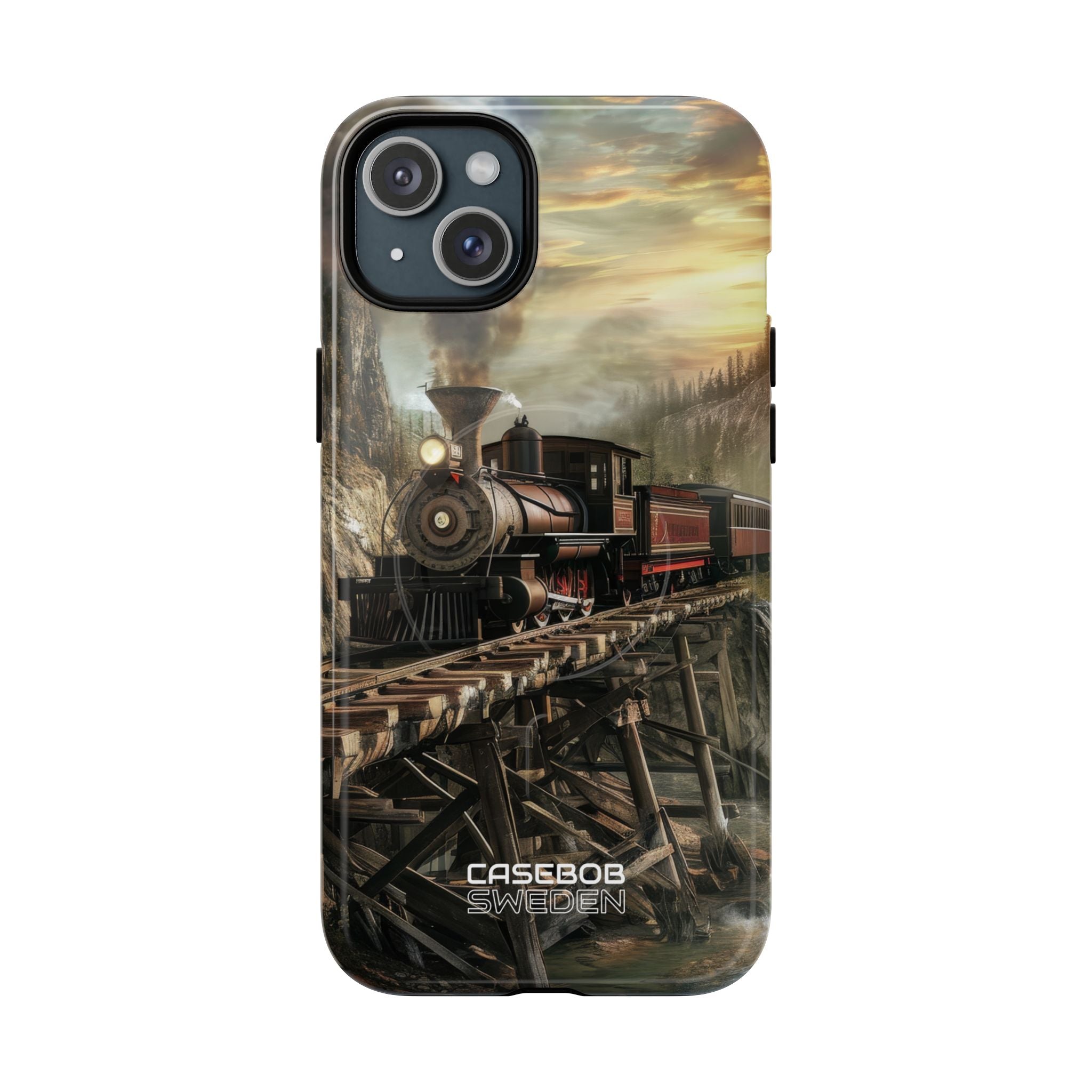 Steam Mountain Crossing iPhone 15 - Tough+