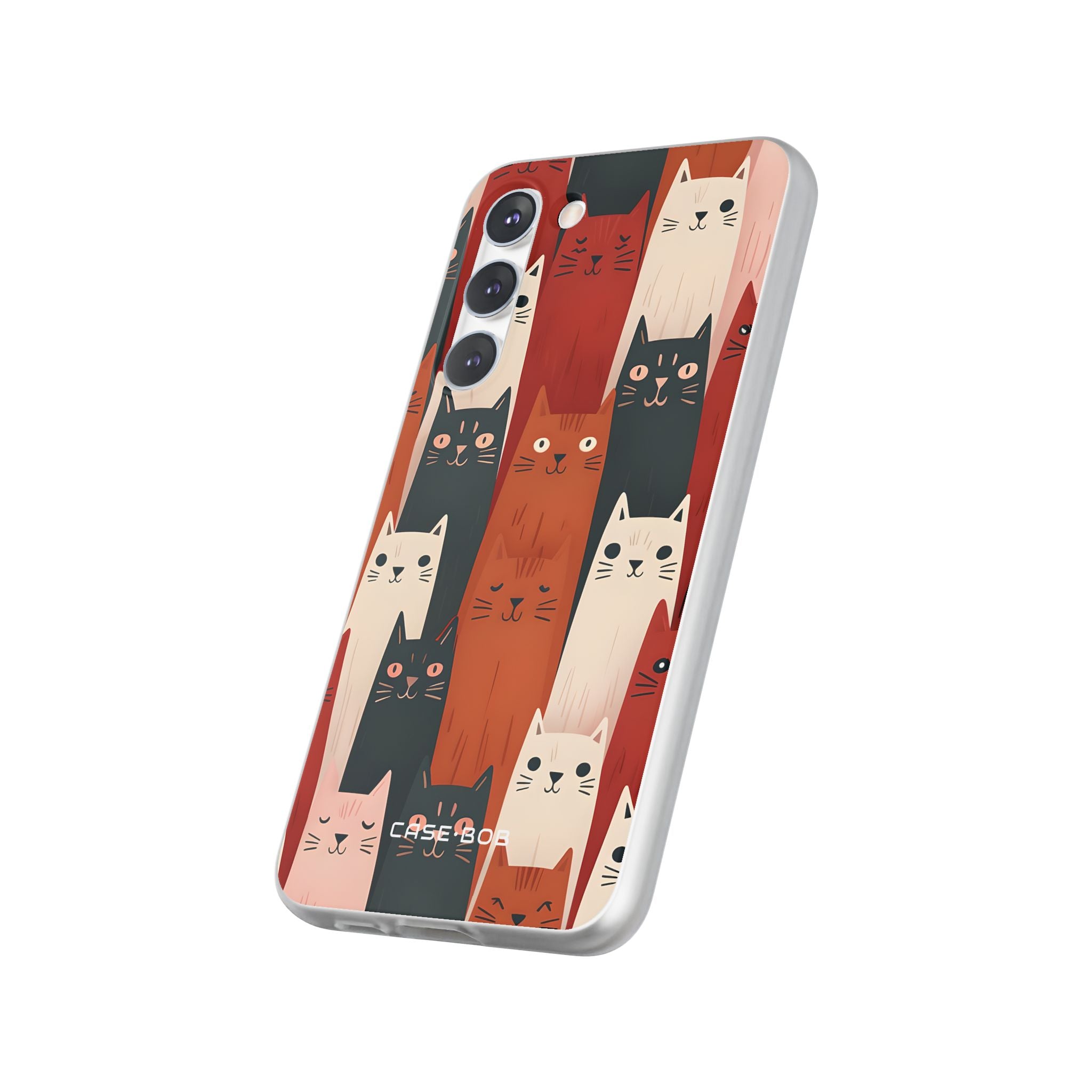 Elongated Cats Black Samsung S23 Plus Case - Soft