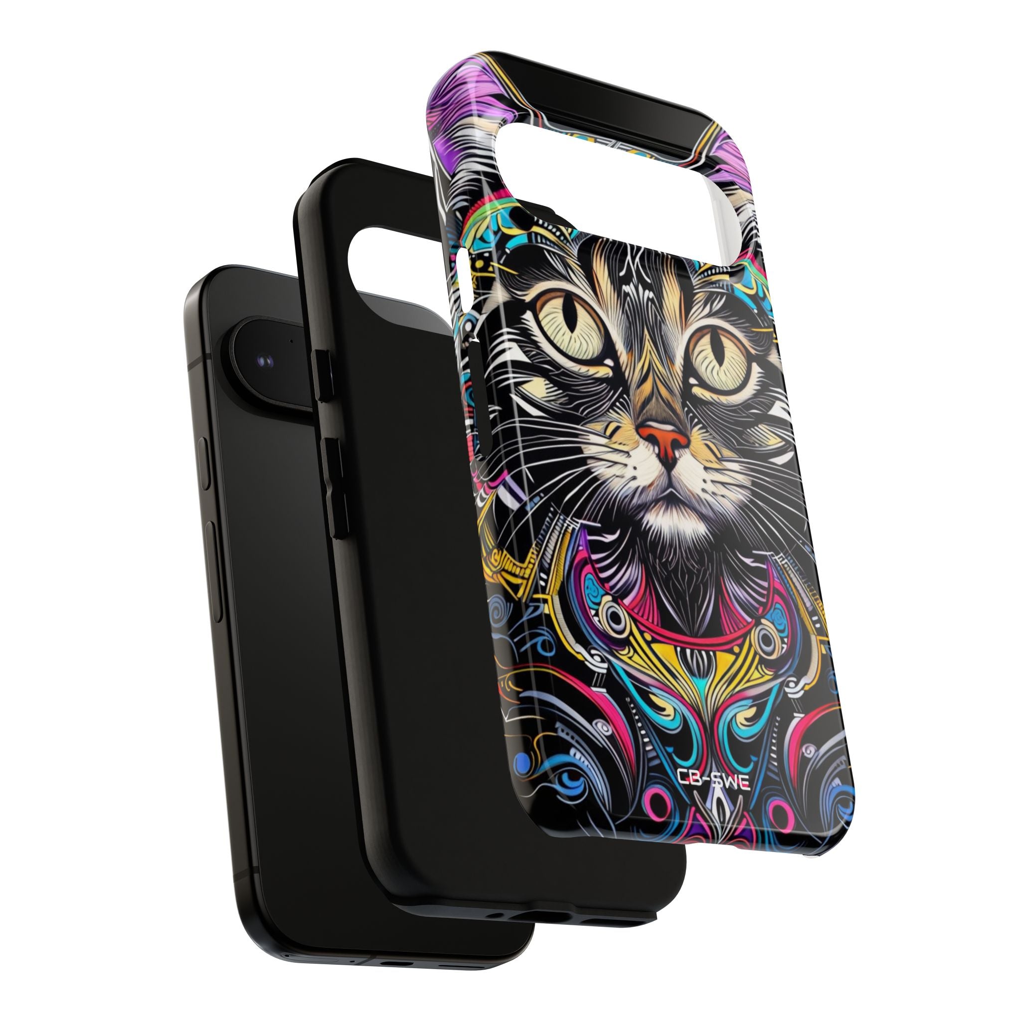 Psychedelic Cat Mirage - Google Pixel Case