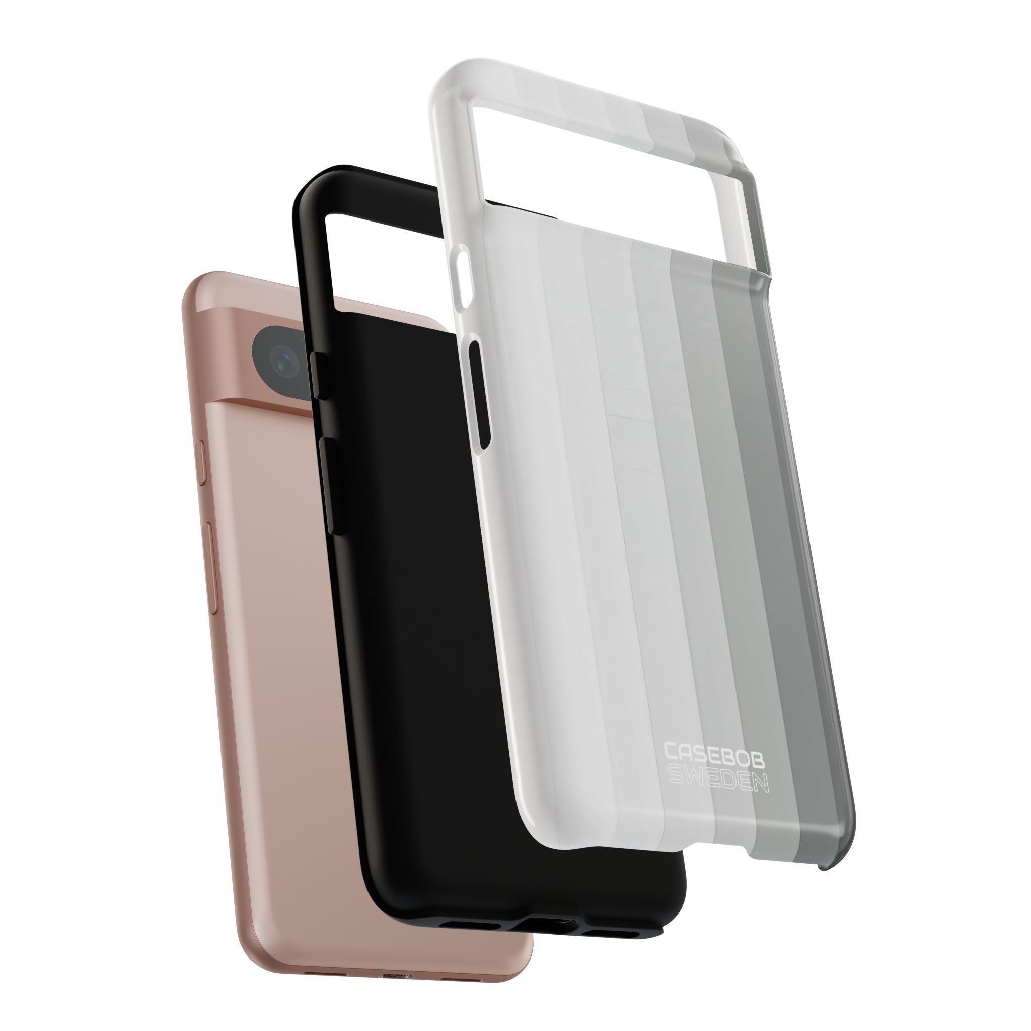 Silver Gradient Stripes Google Pixel 8 - Tough