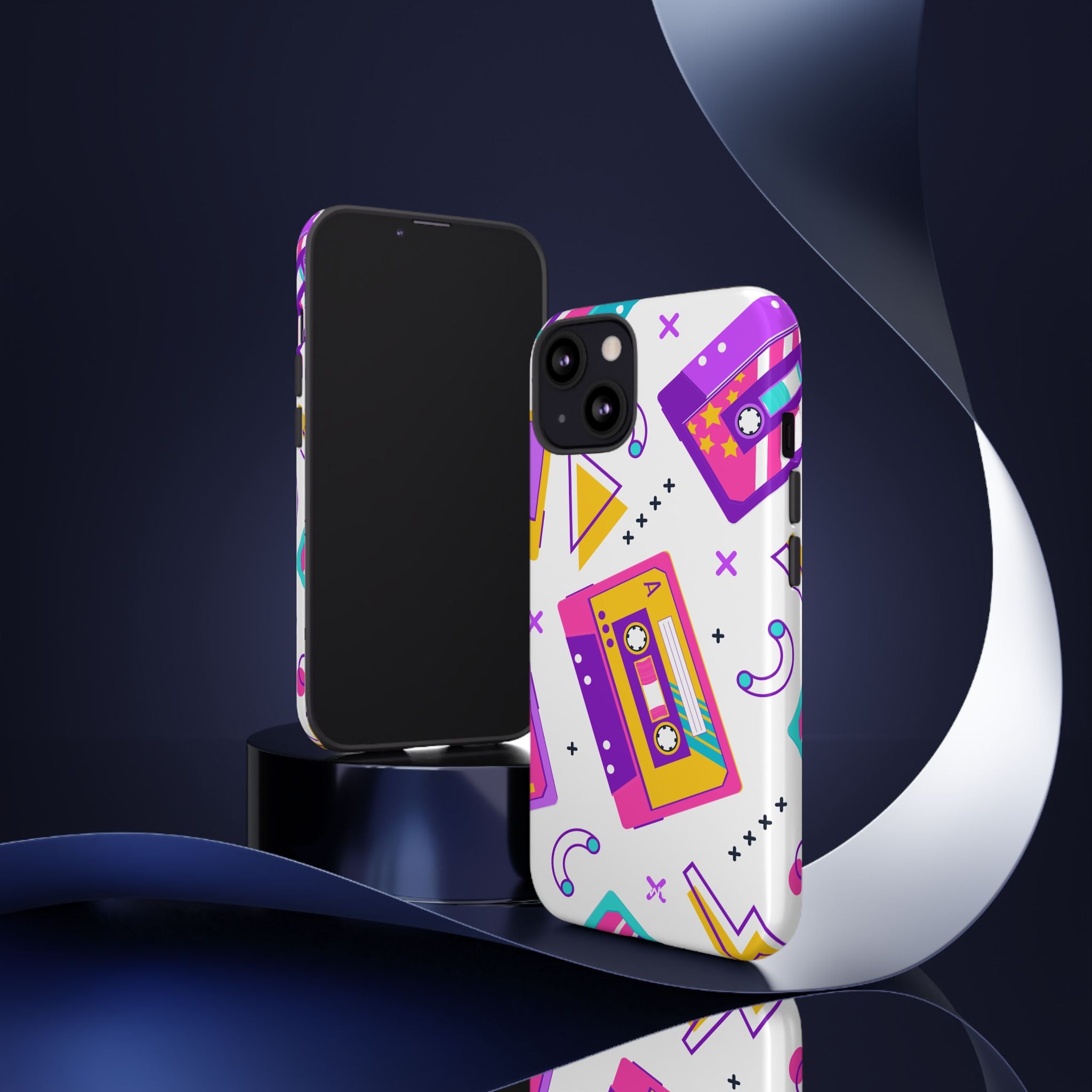 Retro Cassette Chaos - iPhone Case