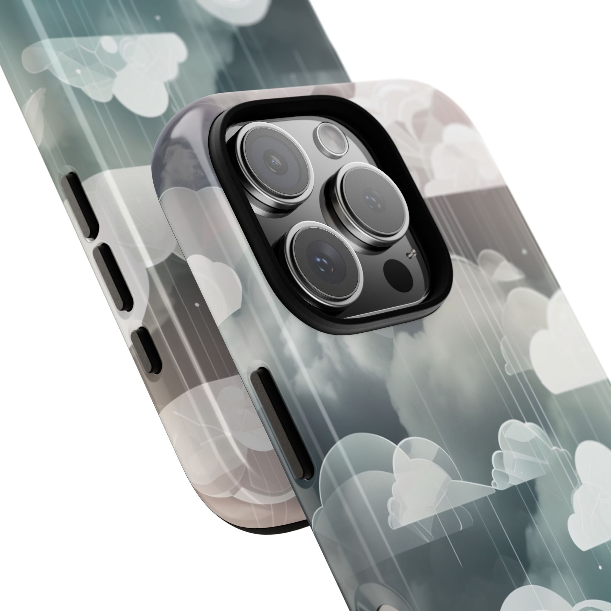 Silver Dream Clouds iPhone 16 - Tough