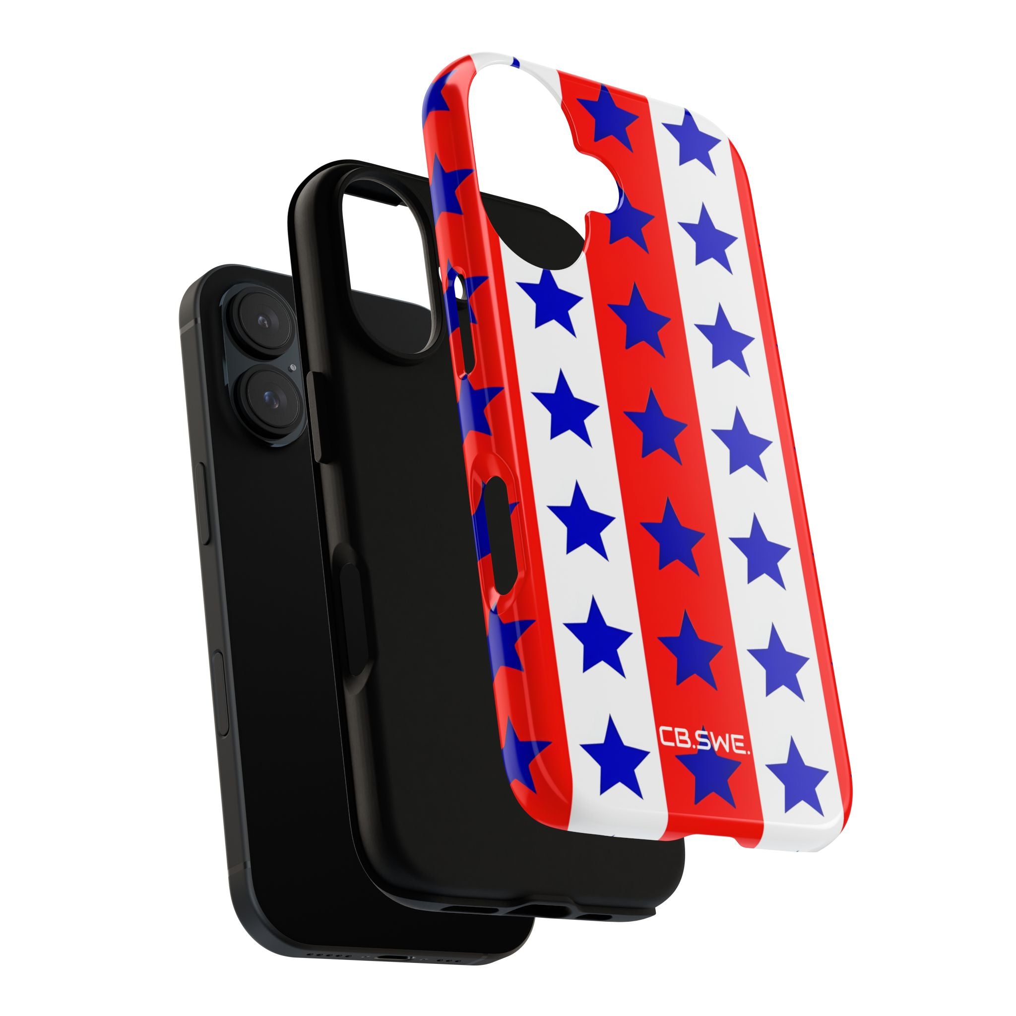 Patriotic American Flag Inspired Seamless iPhone 16 - Tough