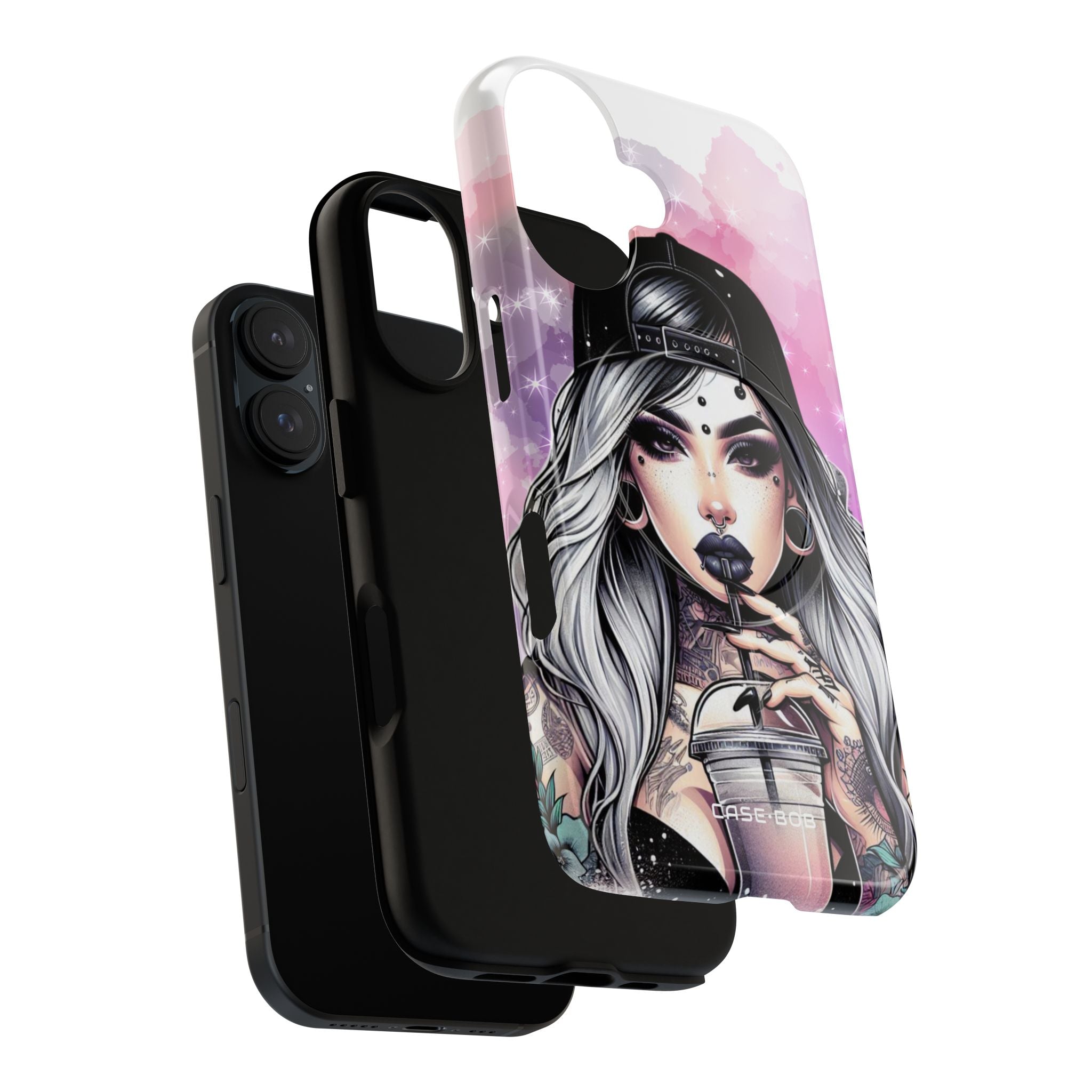 Silver Sip Nebula iPhone 16 Case - Tough+