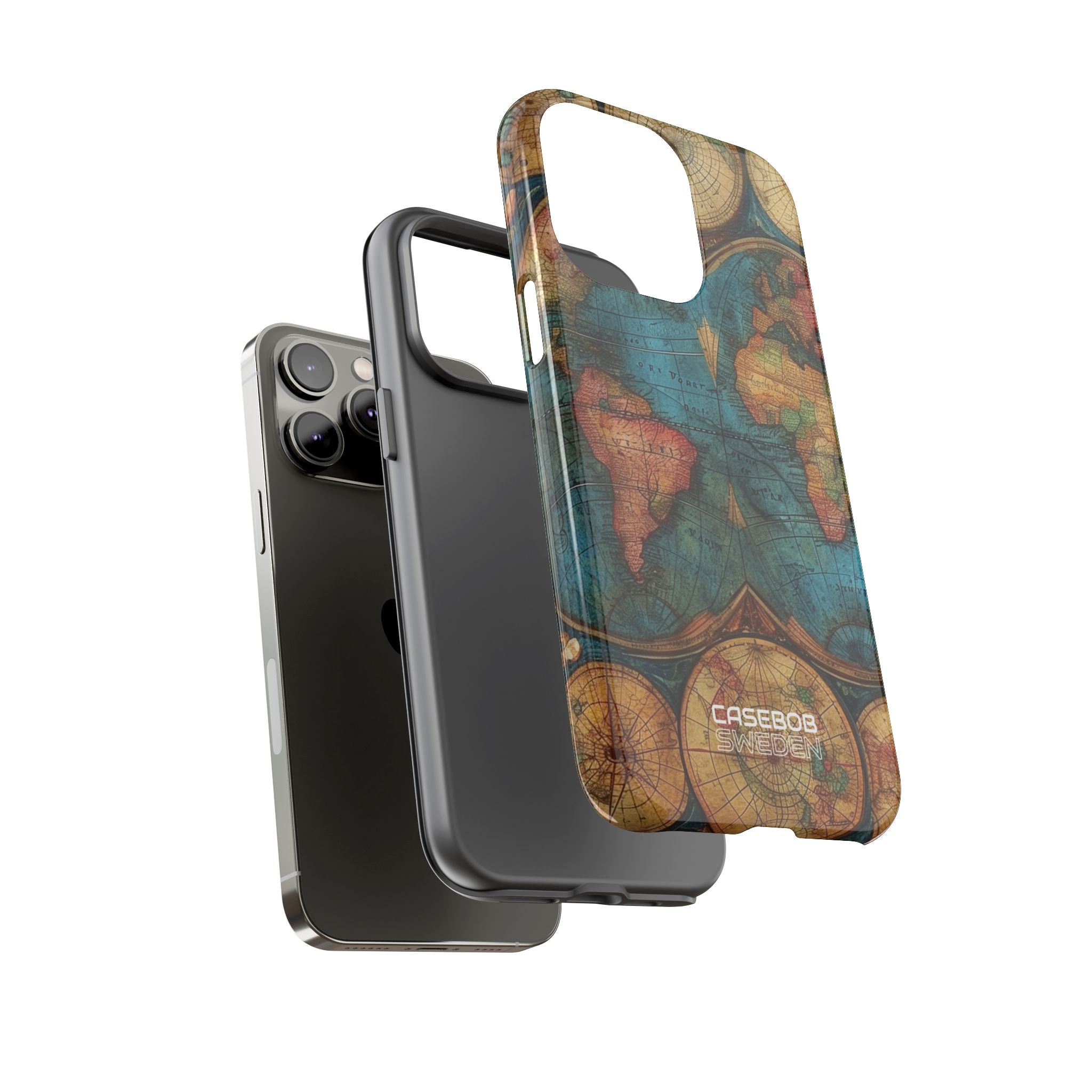 Vintage verdenskort iPhone 14 - Tough