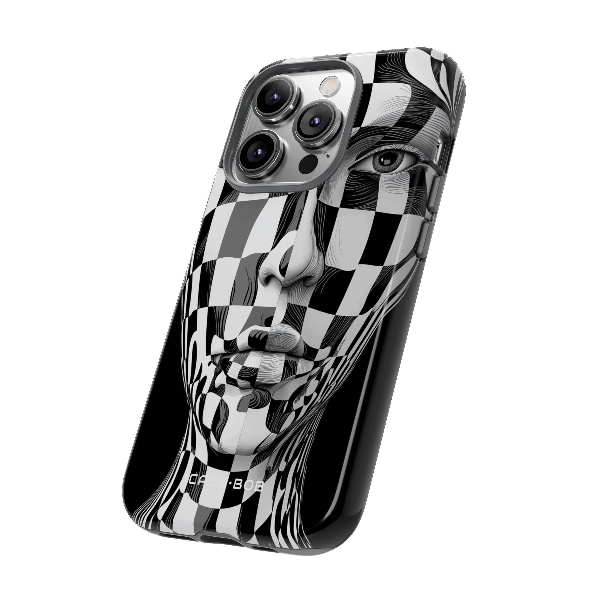 Checkered Face iPhone 14 Pro Case - Tough
