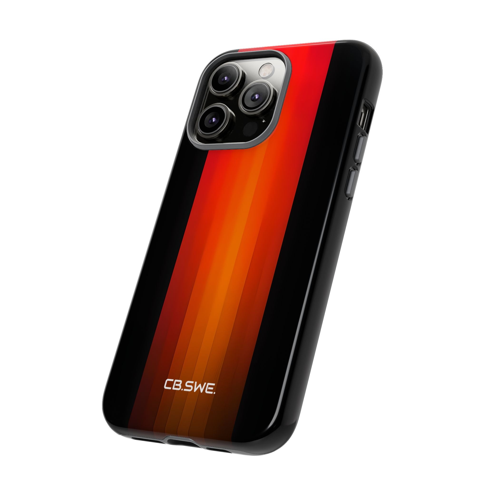 Vibrant Red to Black Gradient Minimalist Phone iPhone 14 - Tough
