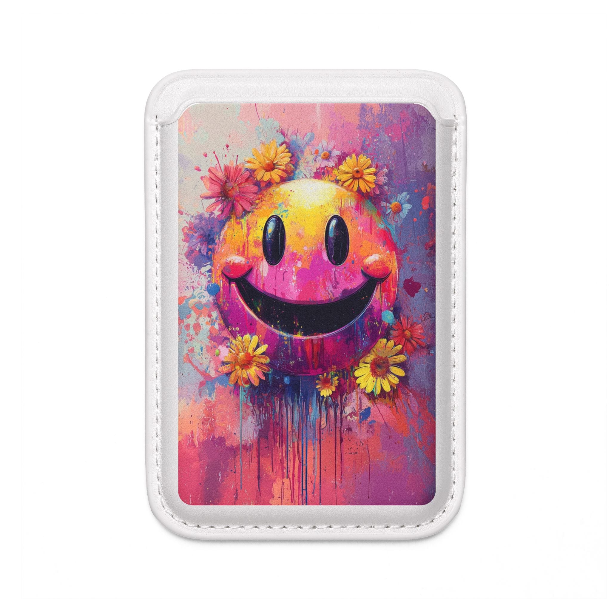 Smiley Bloom Drip Wallet – MagSafe Ready