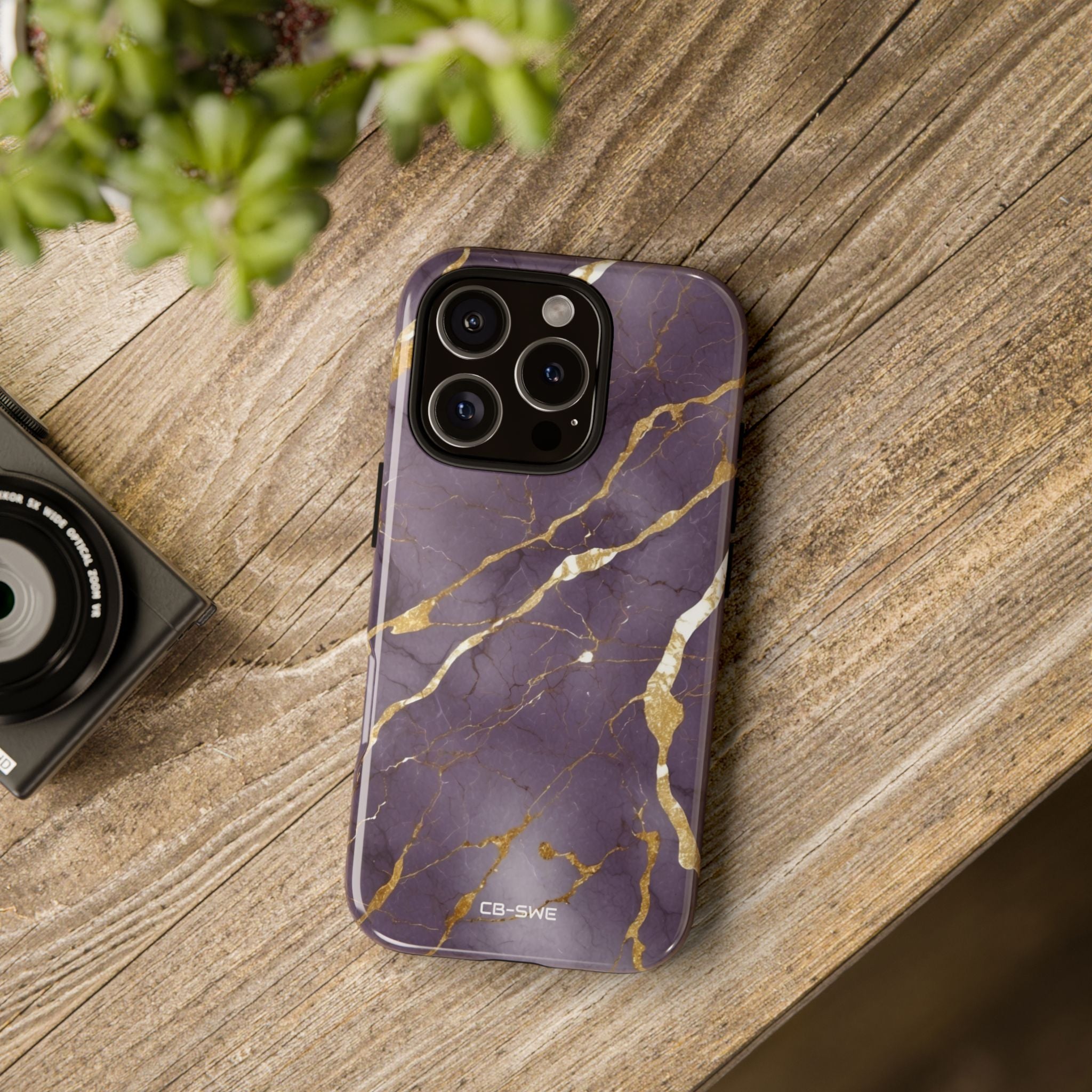 Golden Veins Flowing - iPhone Case