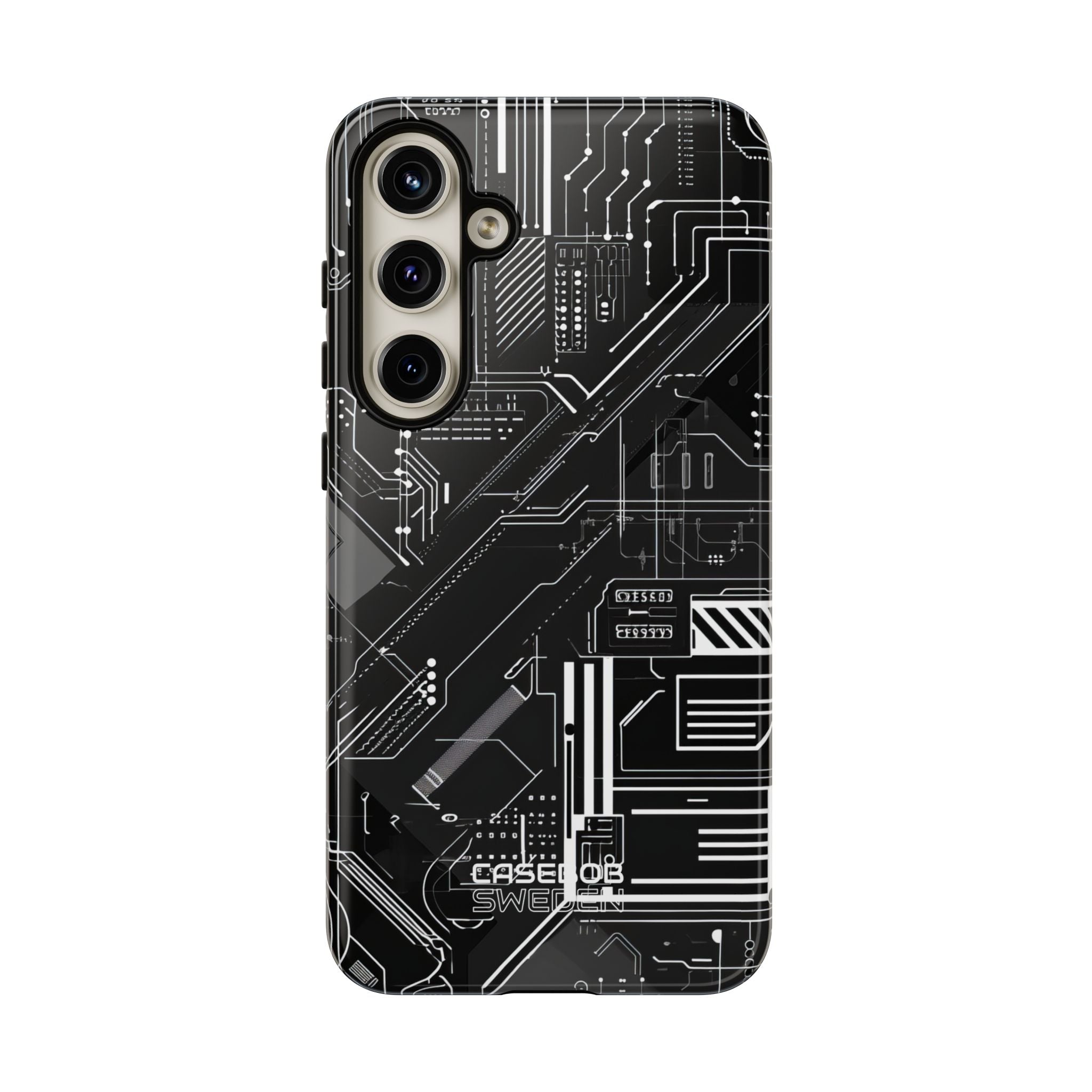Futuristic Circuit Grid Samsung S24 - Tough