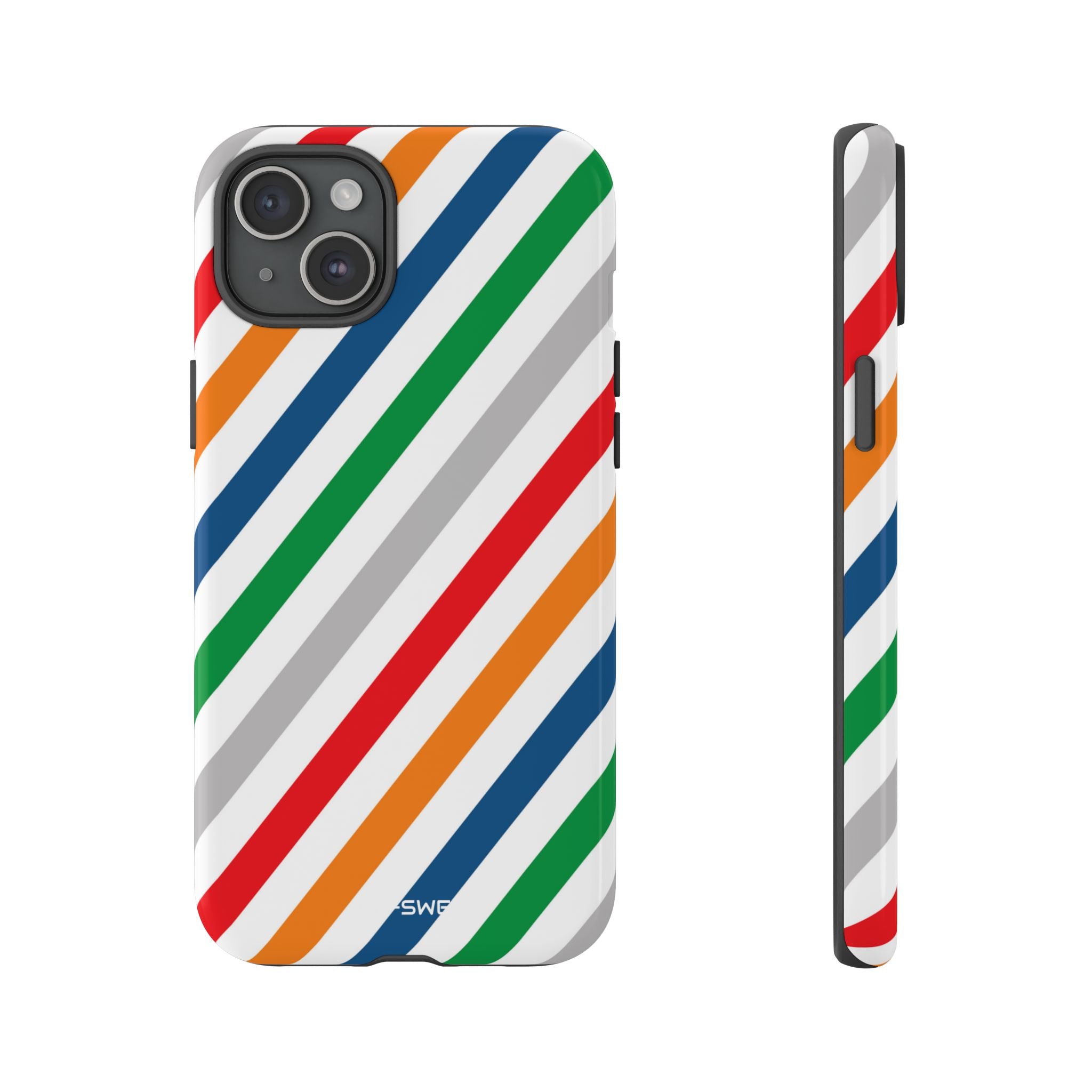 Vibrant Geometric Stripes - iPhone Case