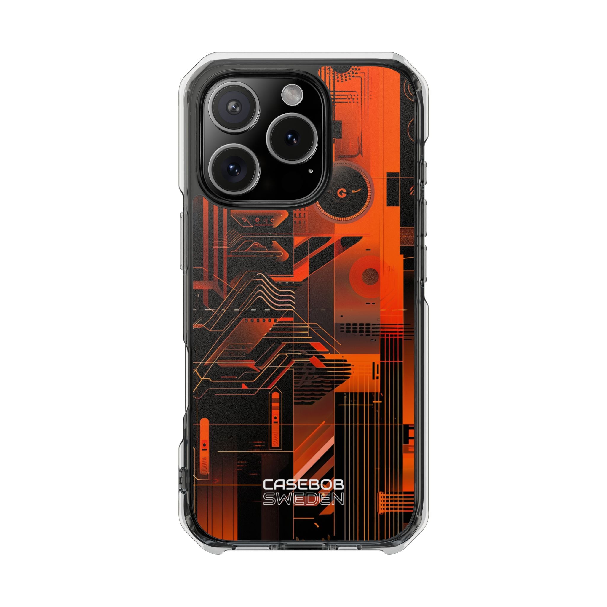 Orange Circuit Dreams iPhone 16 - Impact Clear+