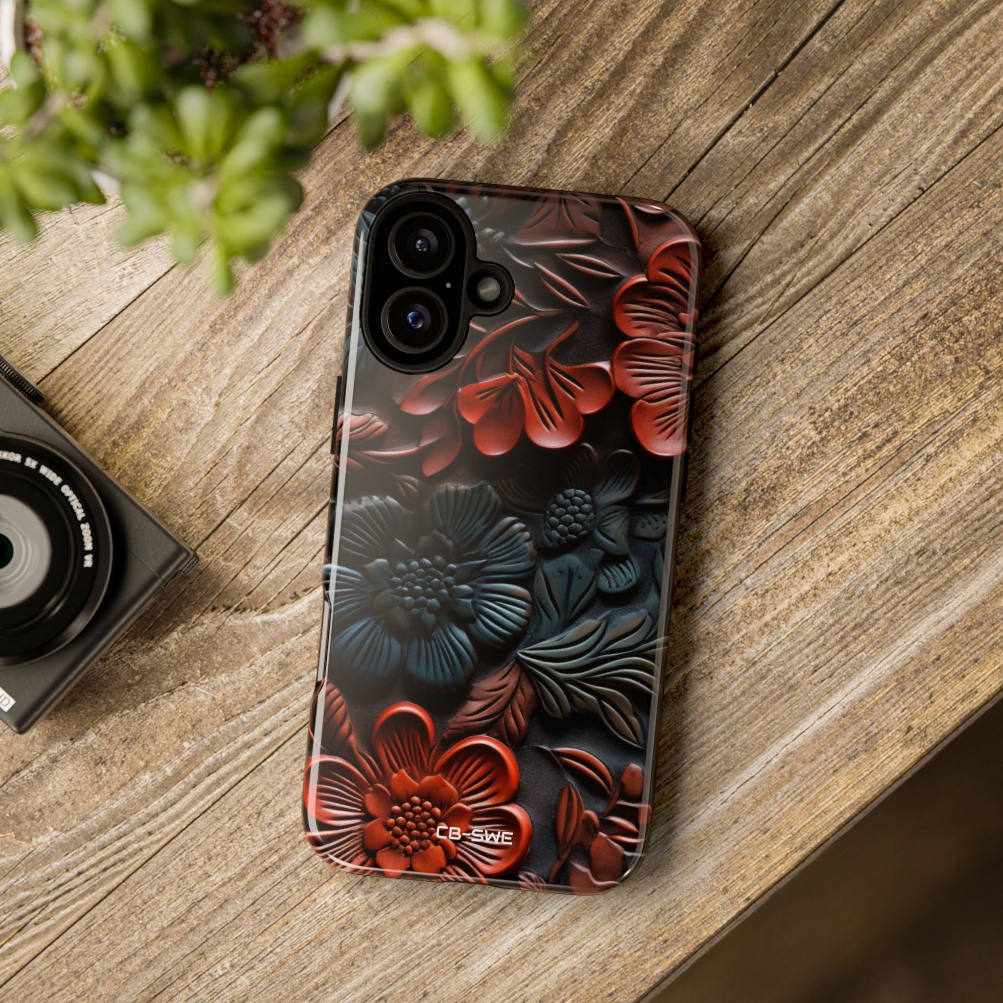 Sculpted Floral Elegance - iPhone Case