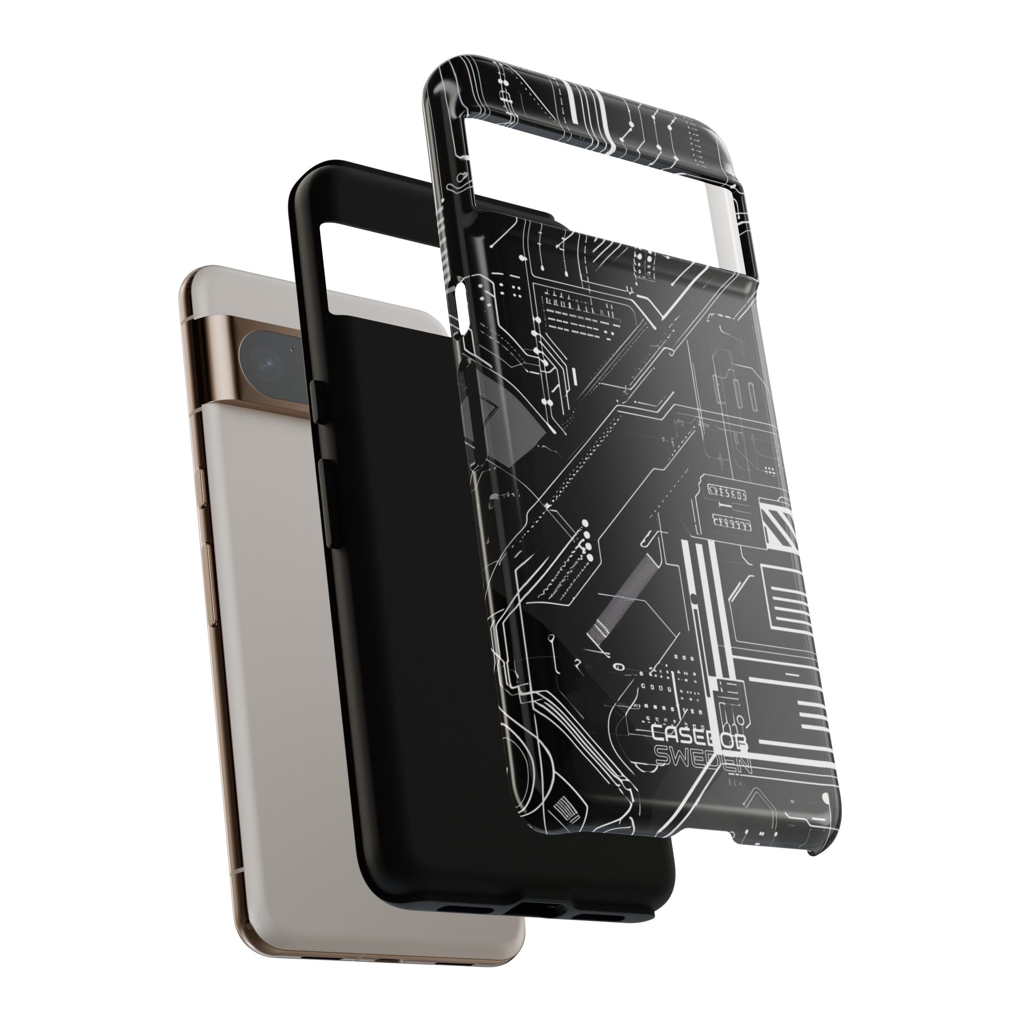 Futuristic Circuit Grid Google Pixel 8 - Tough