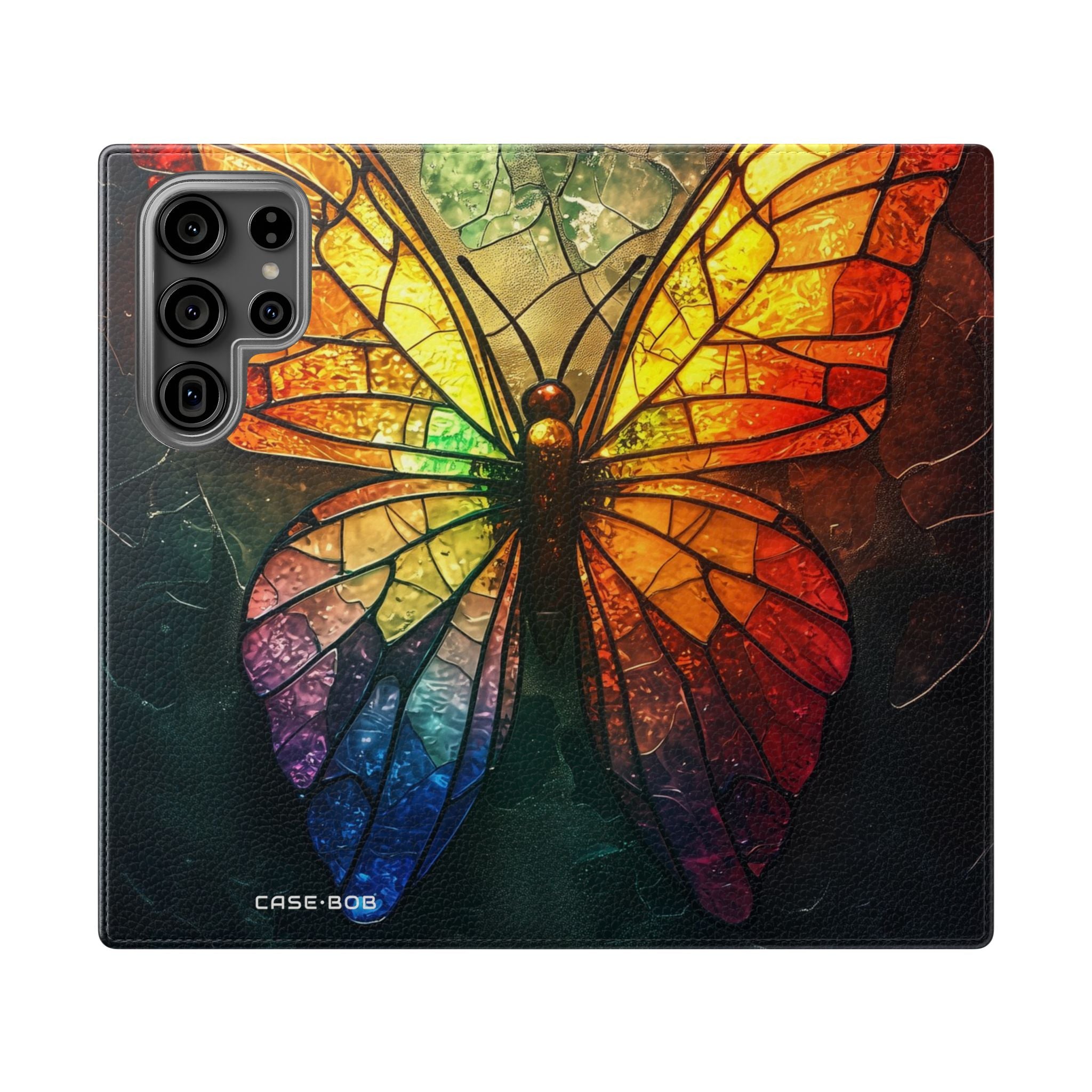 Stained Glass Butterfly - Samsung S23 Ultra Case - Wallet