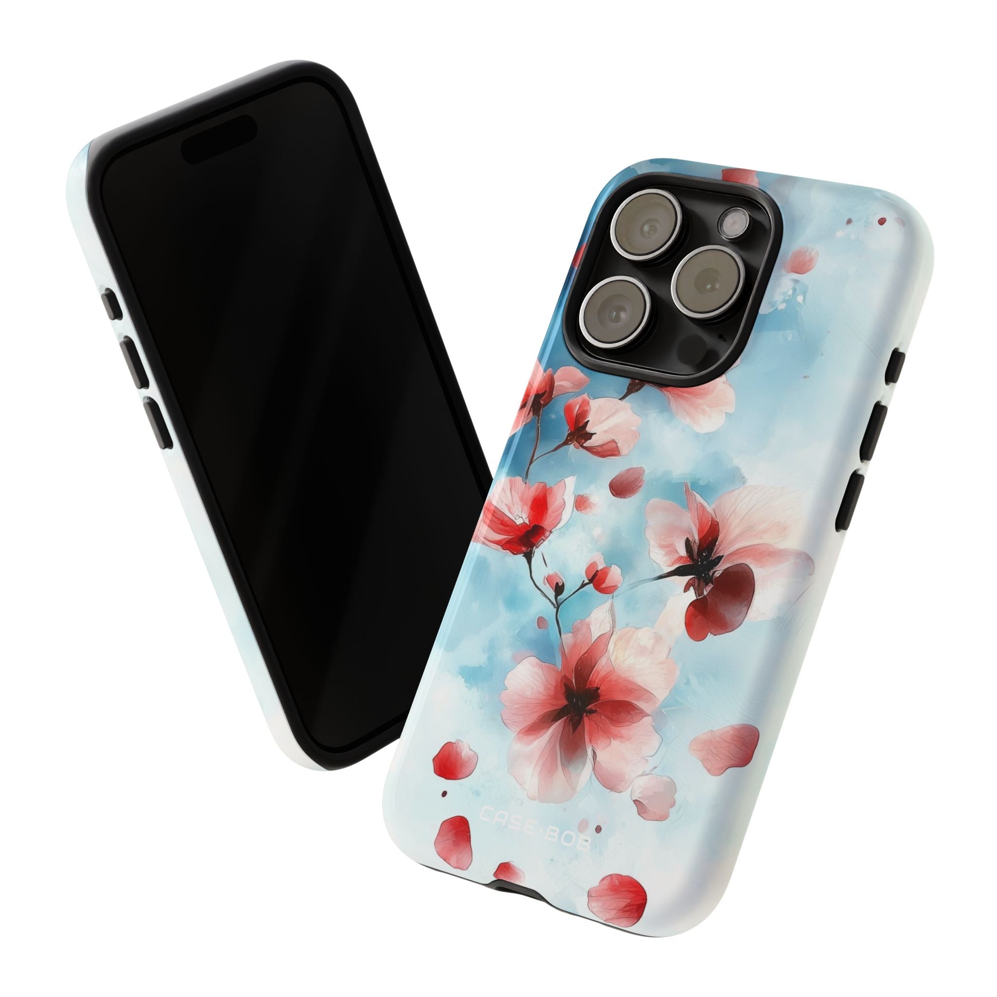 Pink Blossom Drift iPhone 15 Pro Case - Tough